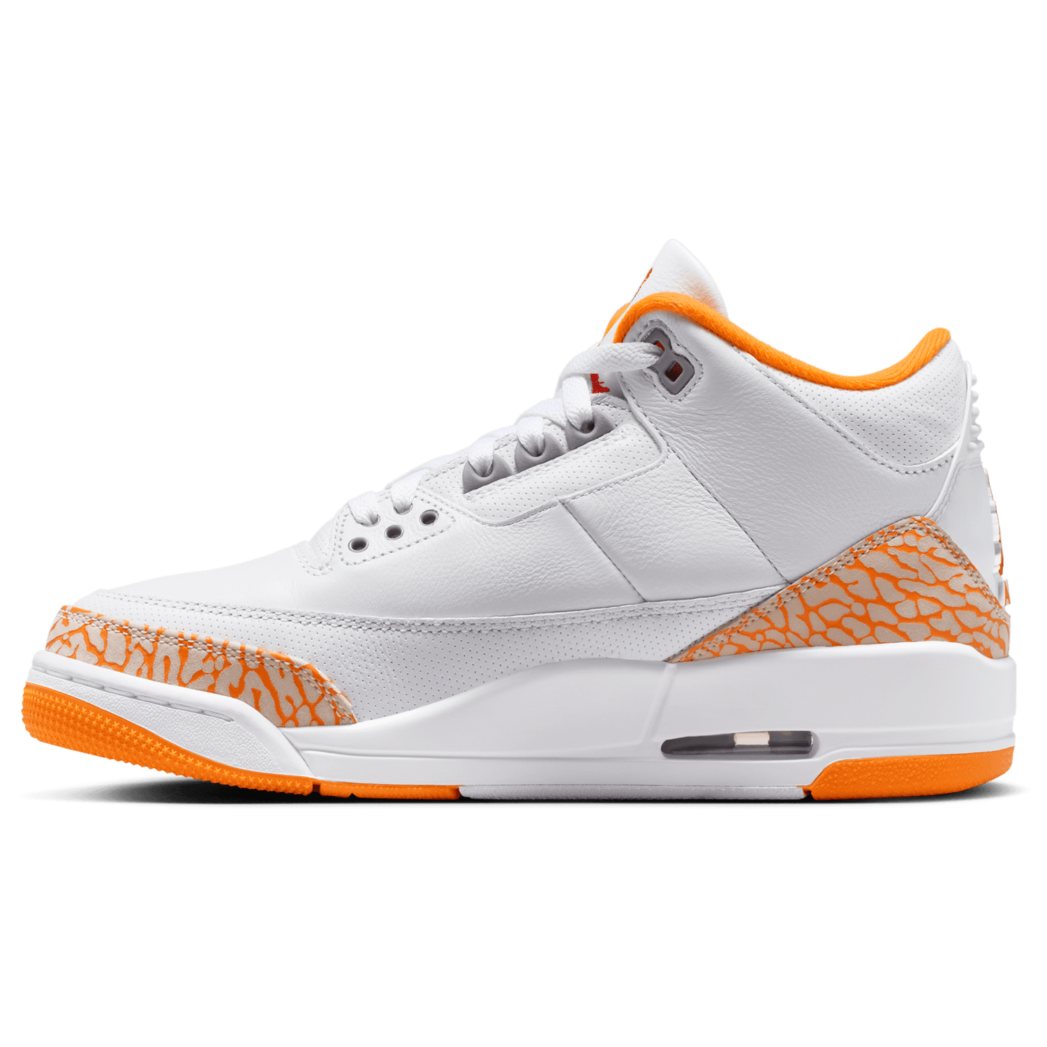 Jordan Air Jordan Retro 3 - Women's - White/Orange