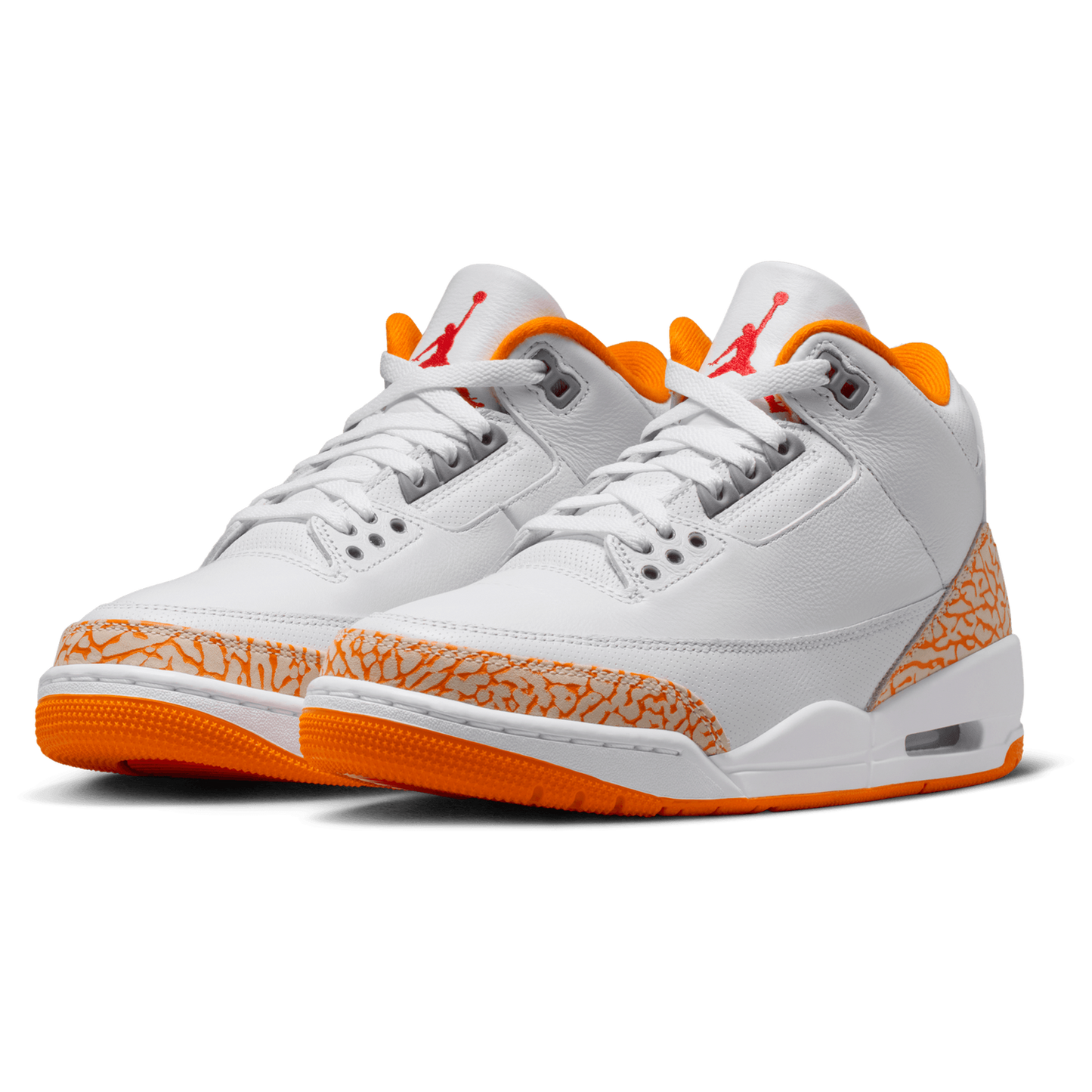 Jordan Air Jordan Retro 3 - Women's - White/Orange