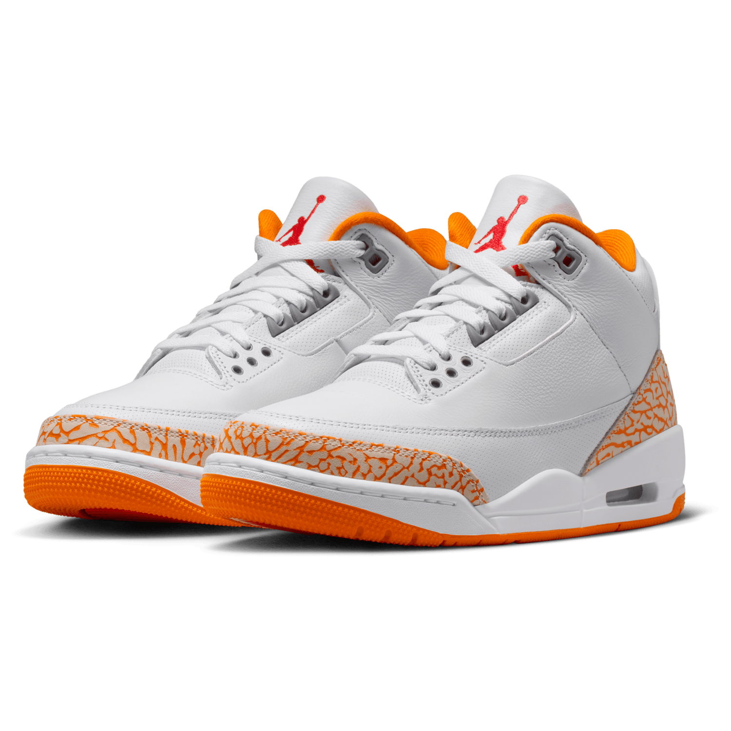 Jordan Air Jordan Retro 3 - Women's - White/Orange