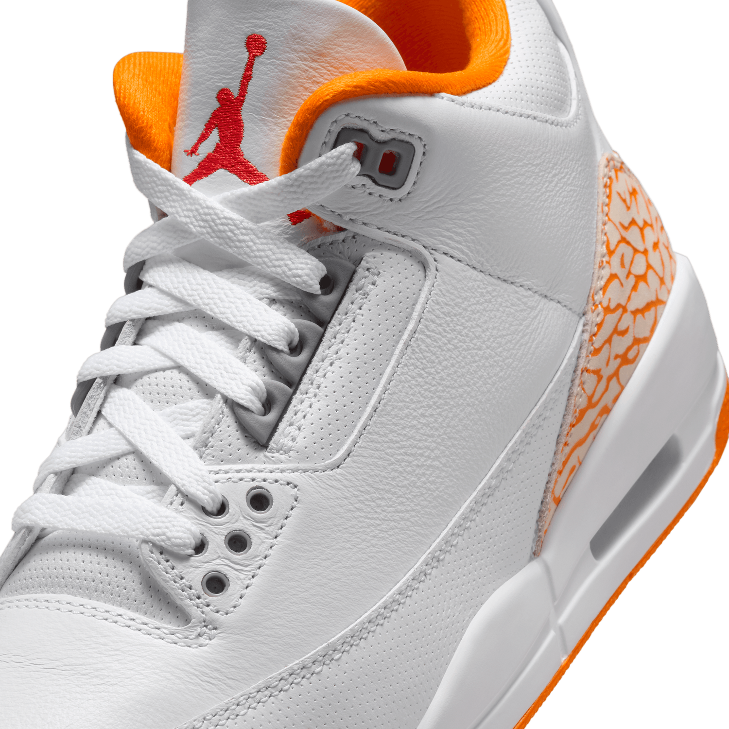 Jordan Air Jordan Retro 3 - Women's - White/Orange