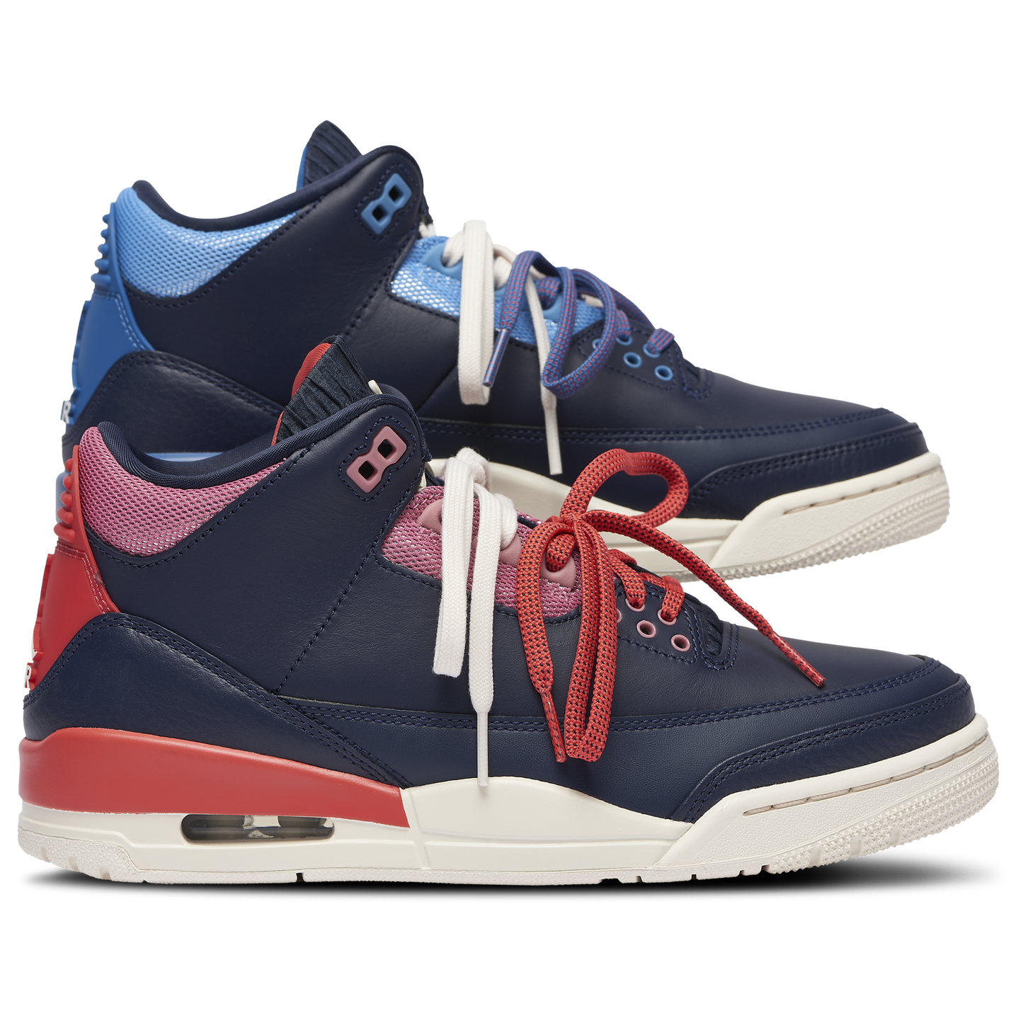 Jordan Air Jordan Retro 3 - Women's - Obsidian/Track Red/Blue Beyond