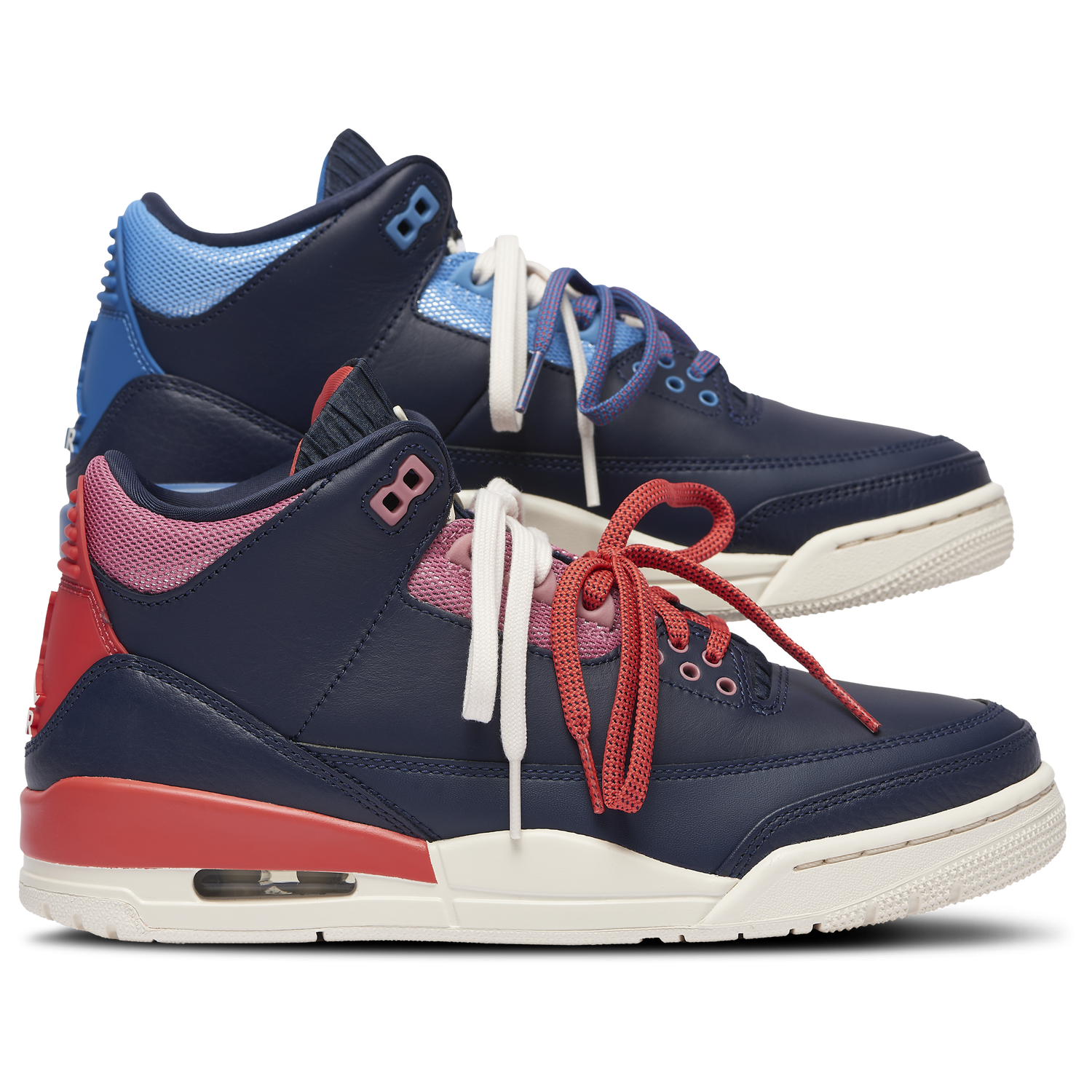 Jordan Air Jordan Retro 3 - Women's - Obsidian/Track Red/Blue Beyond