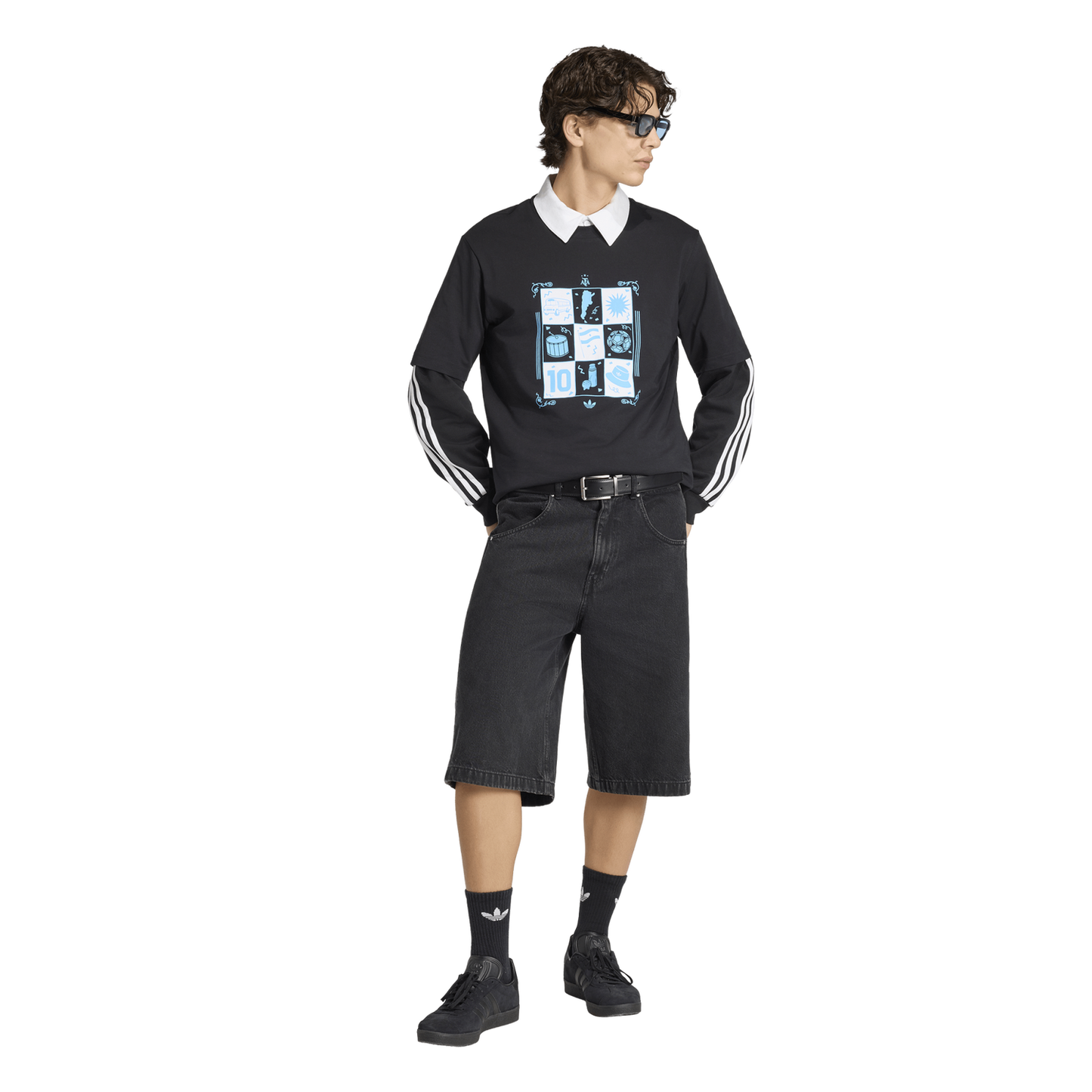 adidas Argentina Away Tee - Men's - Black