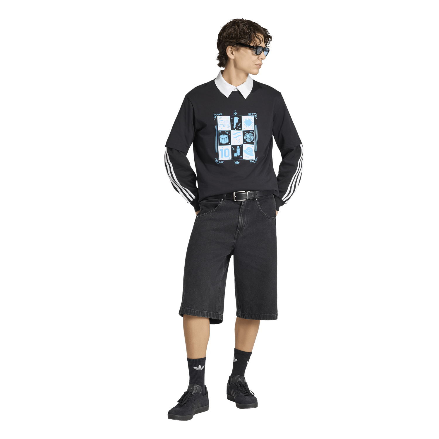 adidas Argentina Away Tee - Men's - Black