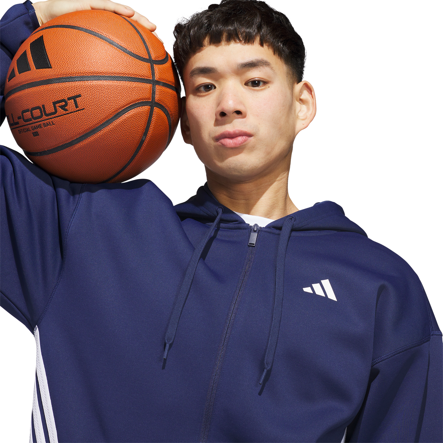 adidas Crazy Warm Full-Zip Hoodie - Men's - Team Navy Blue/White