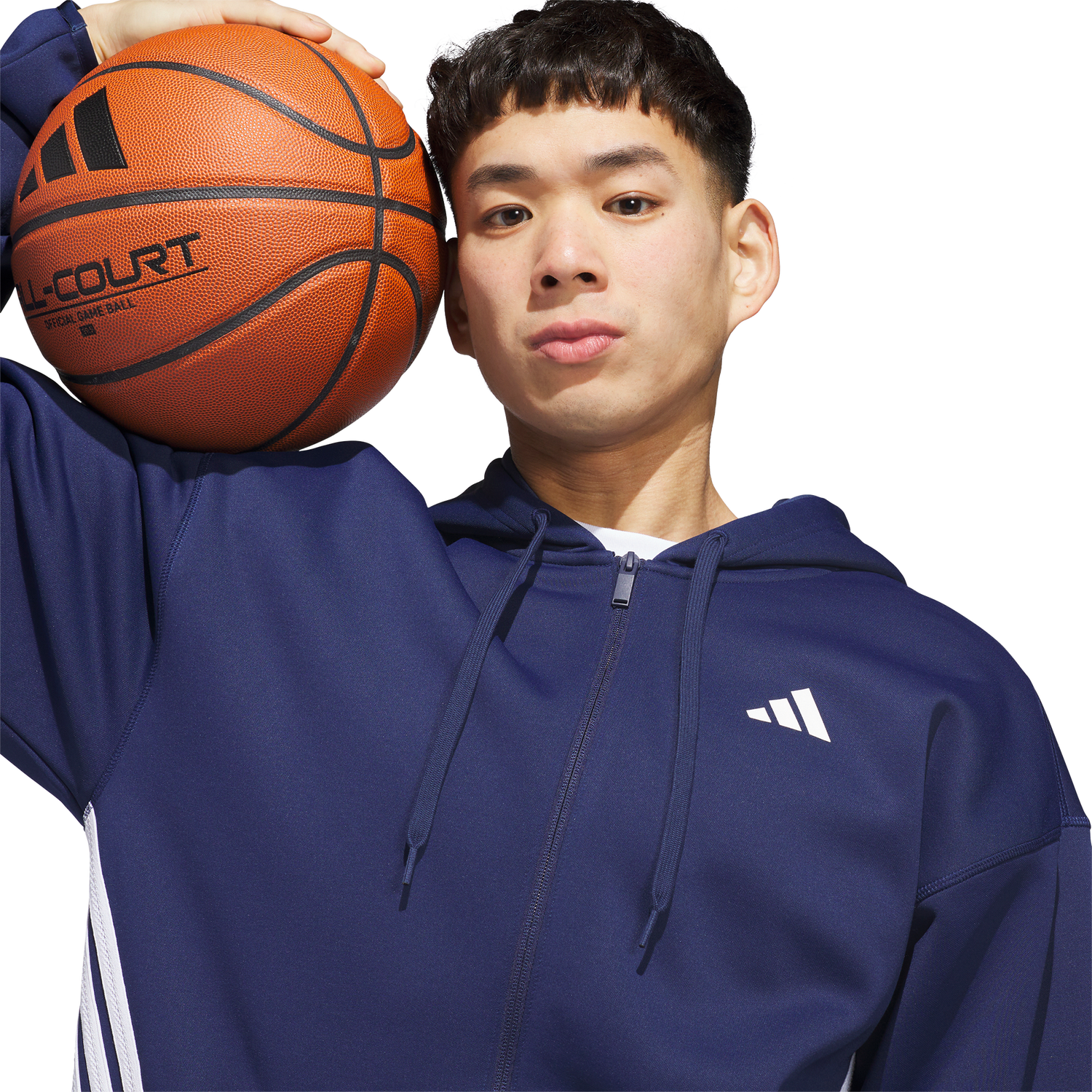 adidas Crazy Warm Full-Zip Hoodie - Men's - Team Navy Blue/White