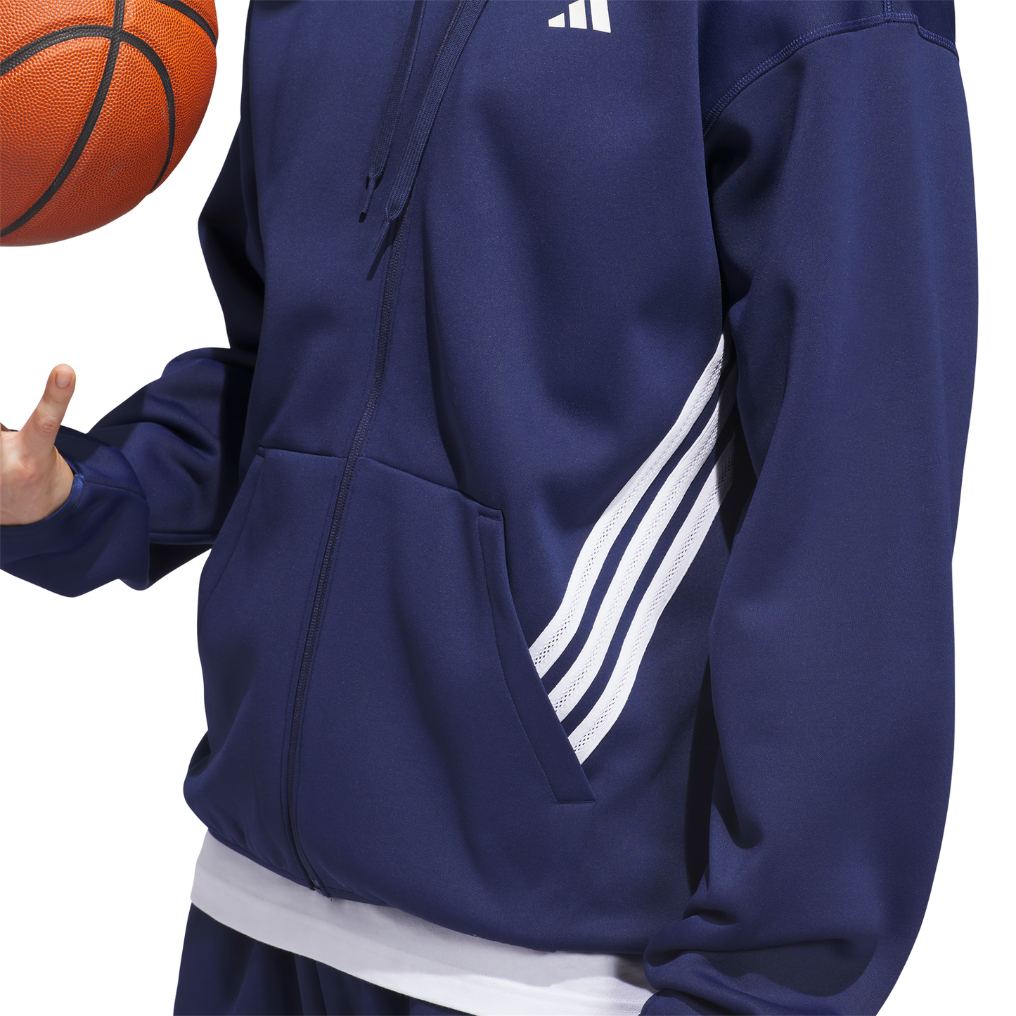 adidas Crazy Warm Full-Zip Hoodie - Men's - Team Navy Blue/White