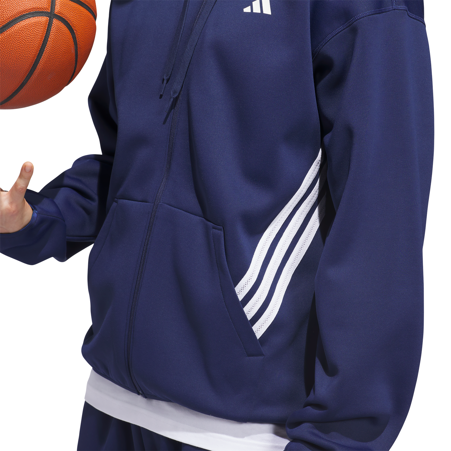 adidas Crazy Warm Full-Zip Hoodie - Men's - Team Navy Blue/White
