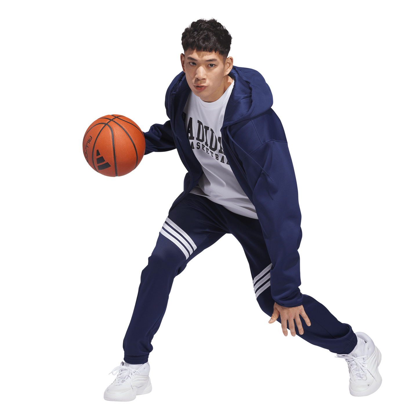 adidas Crazy Warm Full-Zip Hoodie - Men's - Team Navy Blue/White