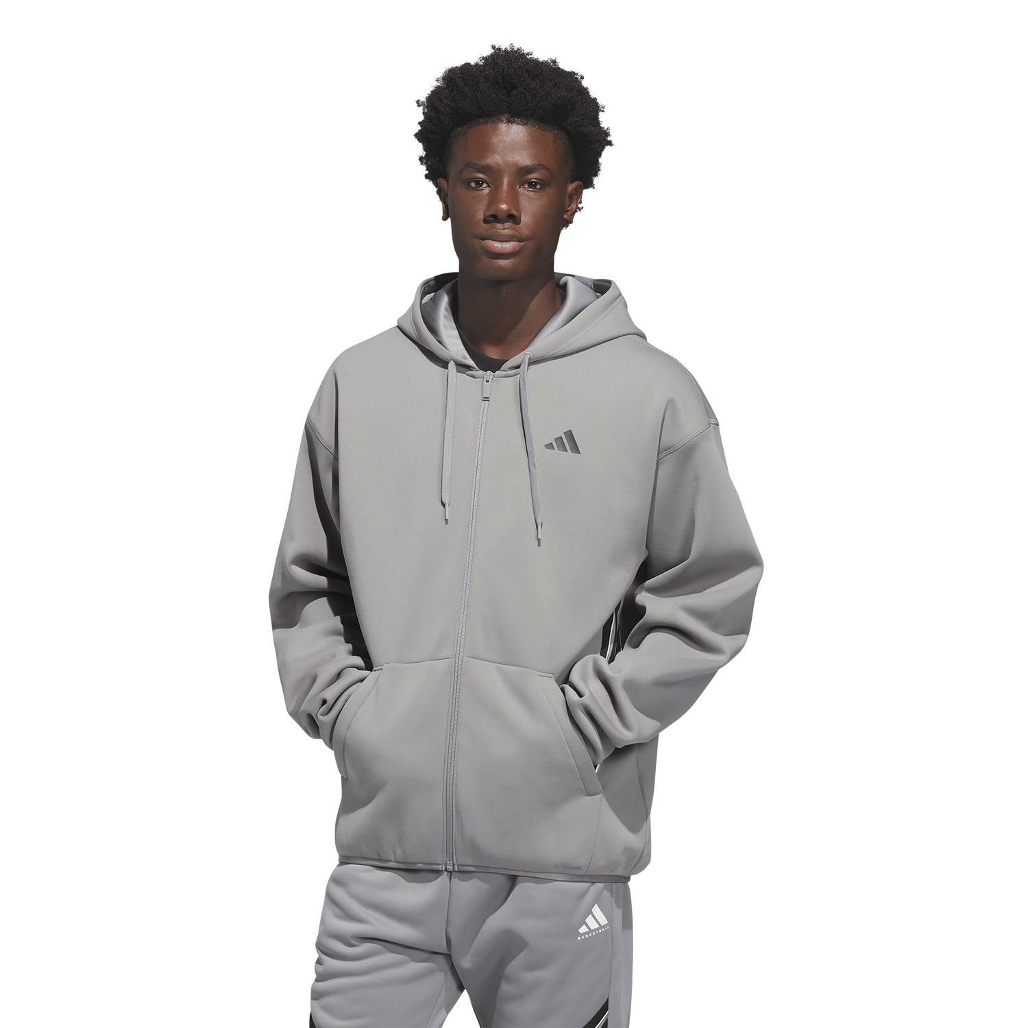 adidas Crazy Warm Full-Zip Hoodie - Men's - Grey/Black