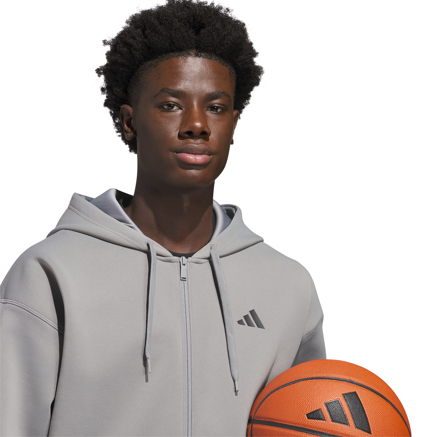 adidas Crazy Warm Full-Zip Hoodie - Men's - Grey/Black