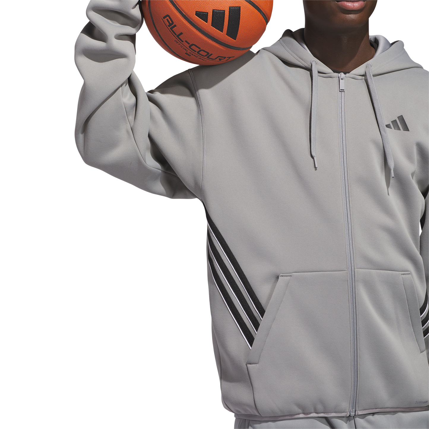 adidas Crazy Warm Full-Zip Hoodie - Men's - Grey/Black