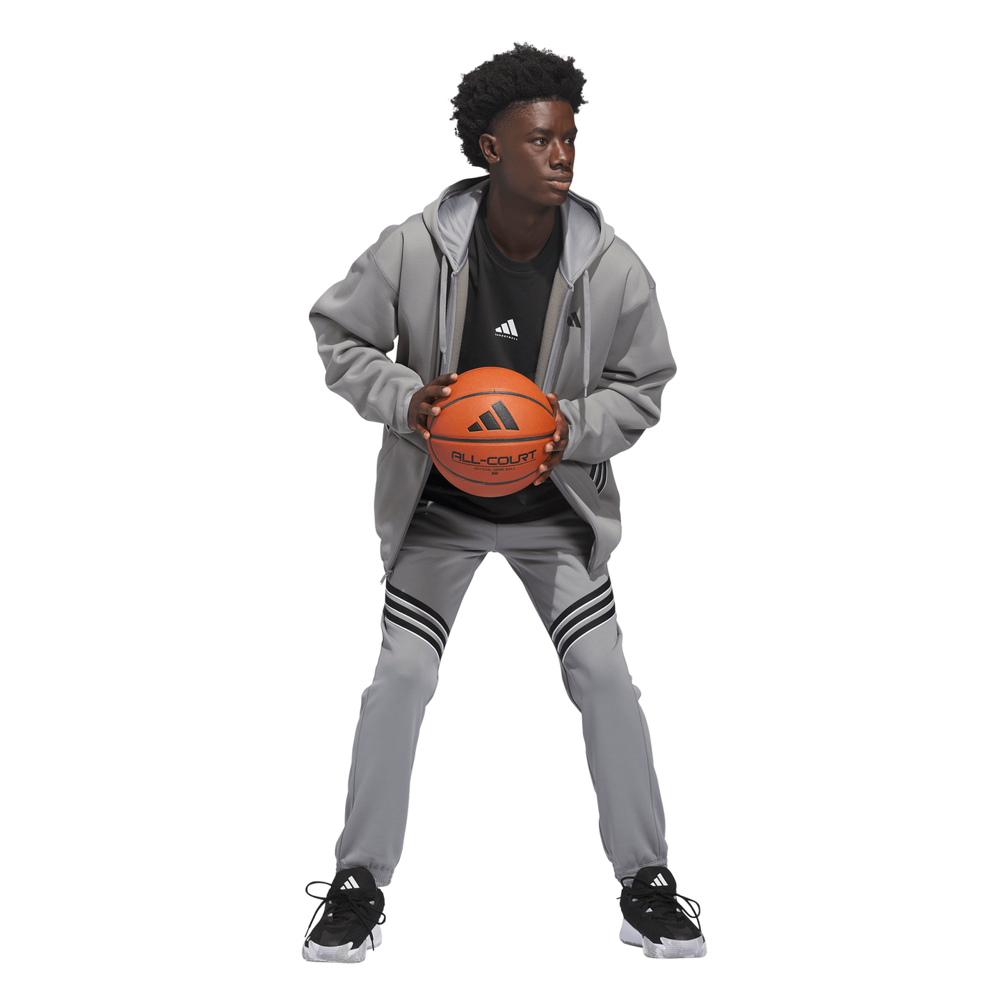 adidas Crazy Warm Full-Zip Hoodie - Men's - Grey/Black