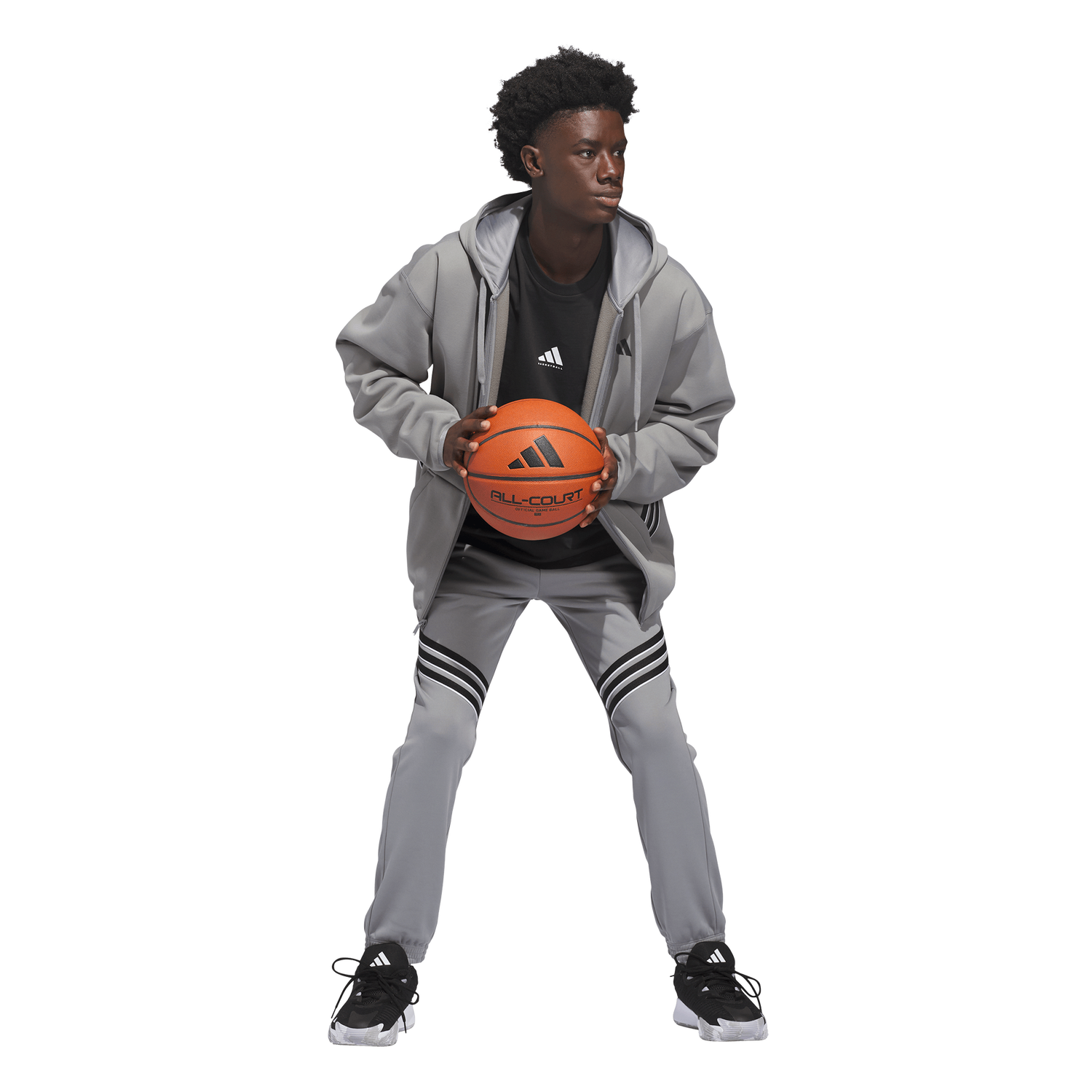 adidas Crazy Warm Full-Zip Hoodie - Men's - Grey/Black