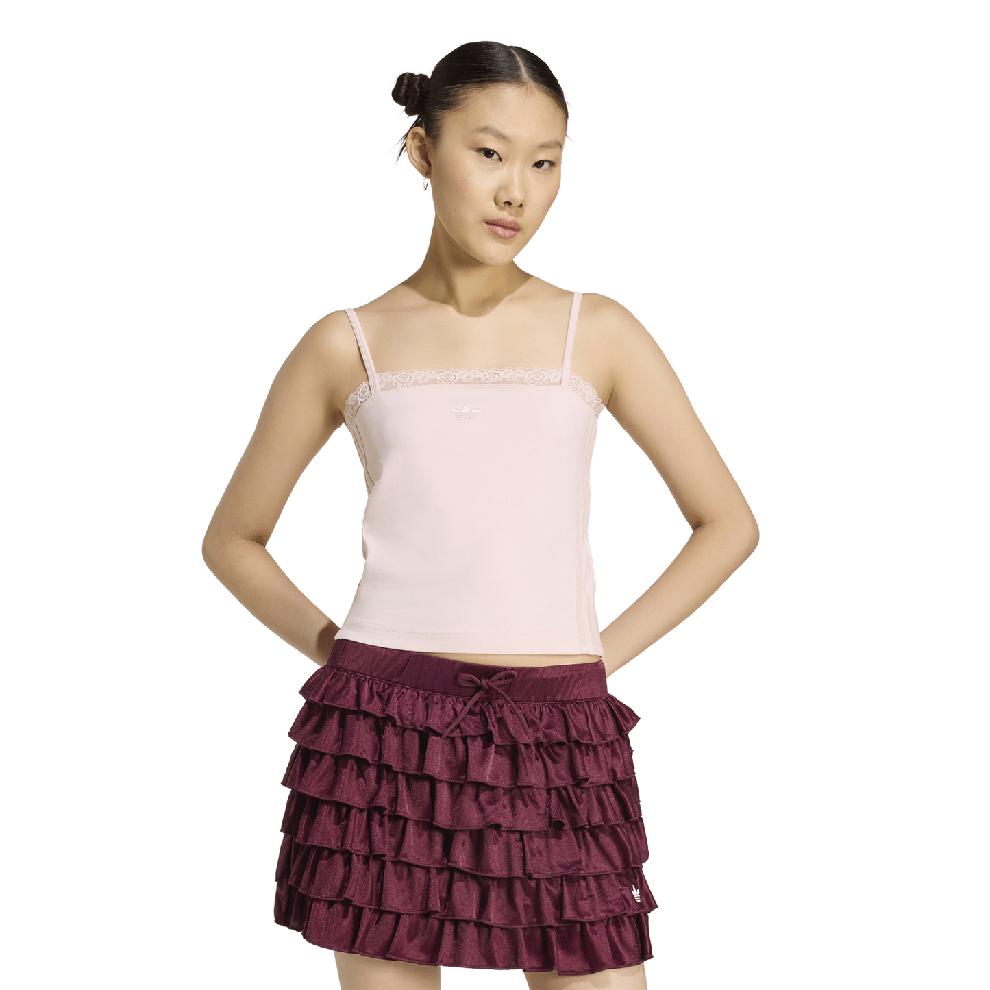 adidas Lace Top - Women's - Sandy Pink/Sandy Pink
