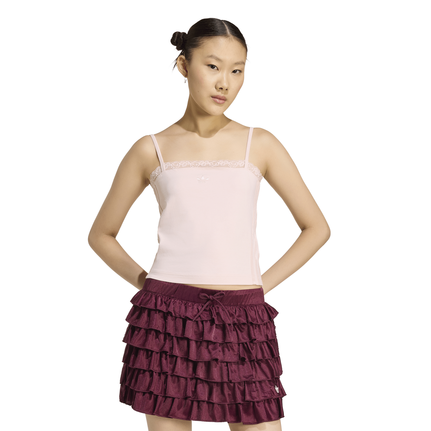 adidas Lace Top - Women's - Sandy Pink/Sandy Pink