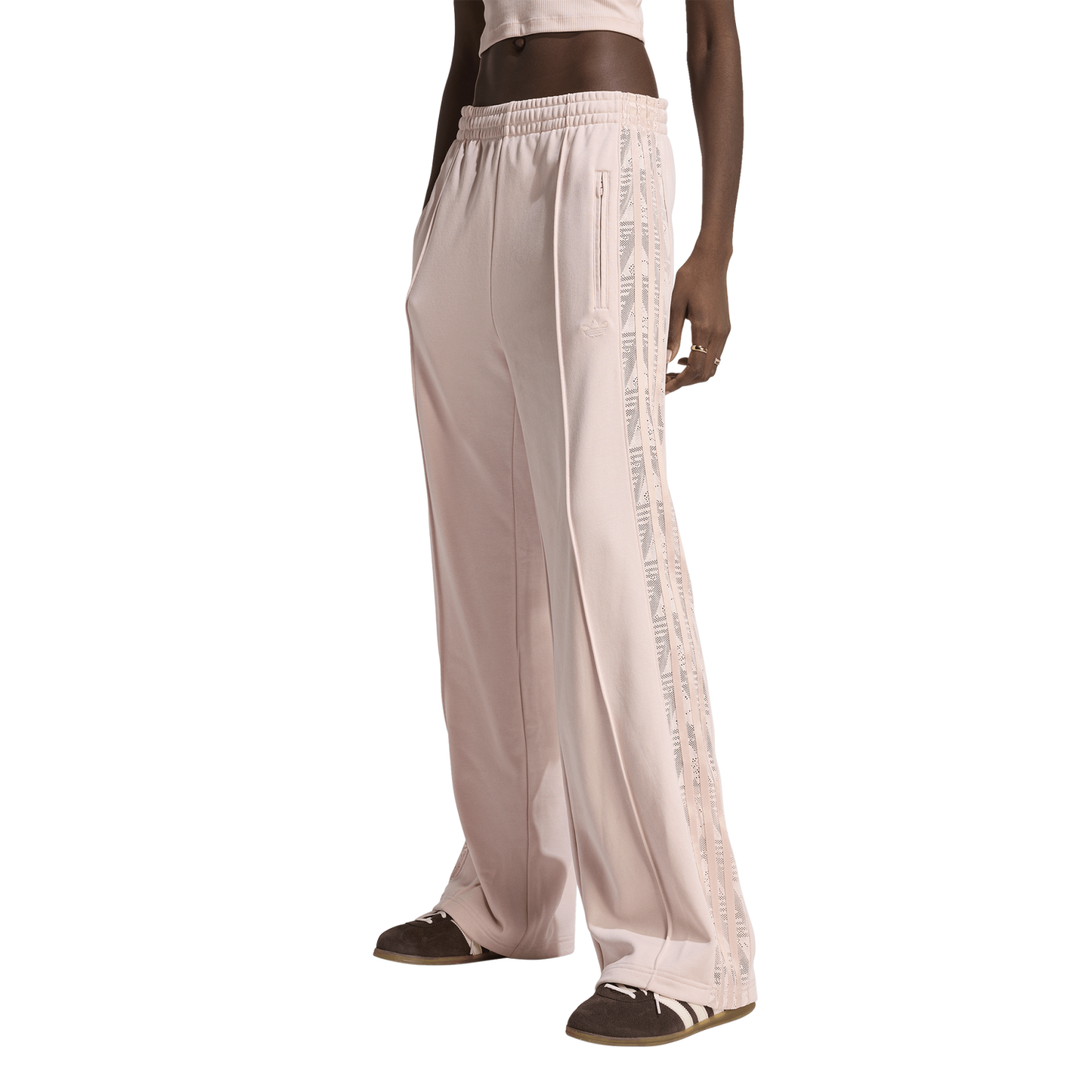 adidas Firebird Lace Track Pants - Women's - Sandy Pink/Brown