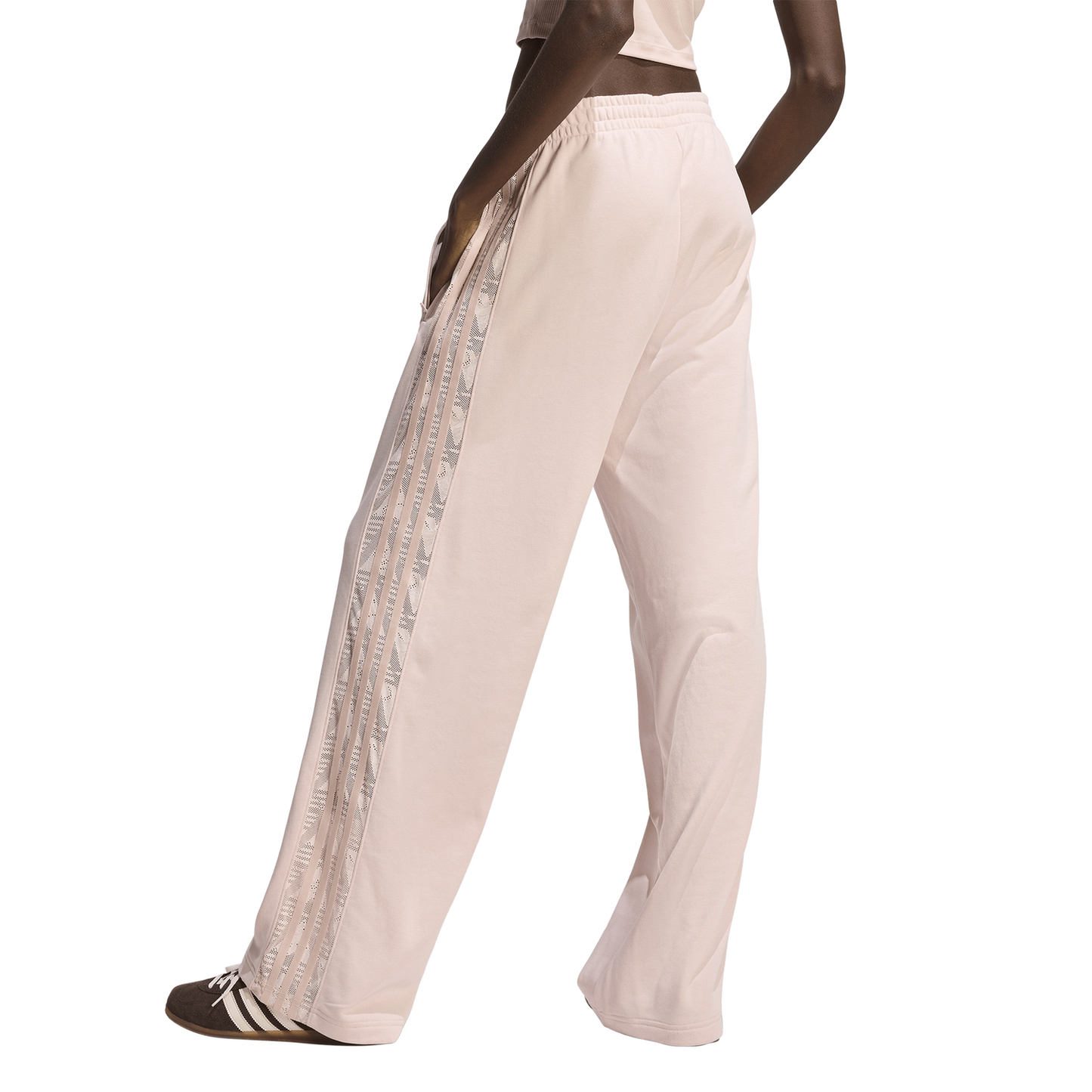 adidas Firebird Lace Track Pants - Women's - Sandy Pink/Brown