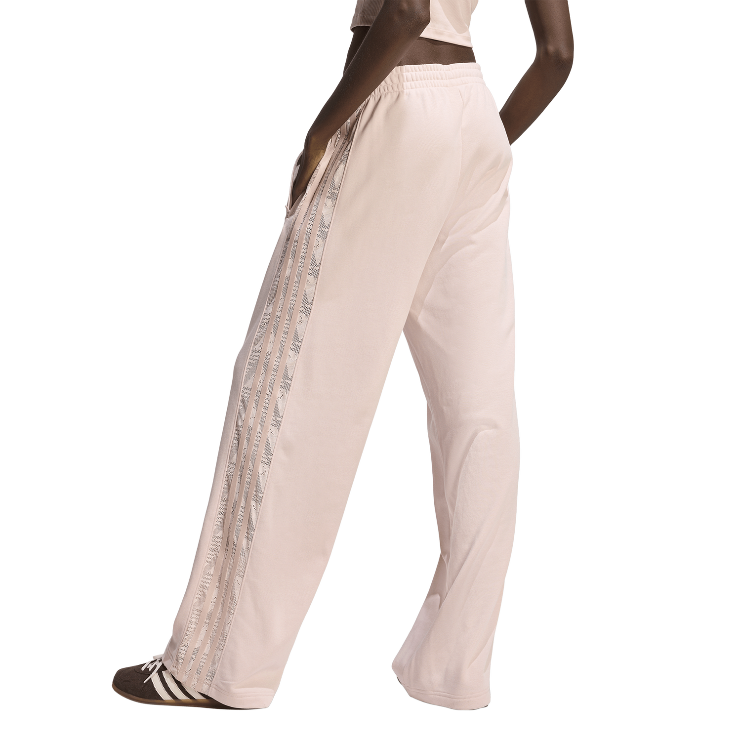 adidas Firebird Lace Track Pants - Women's - Sandy Pink/Brown