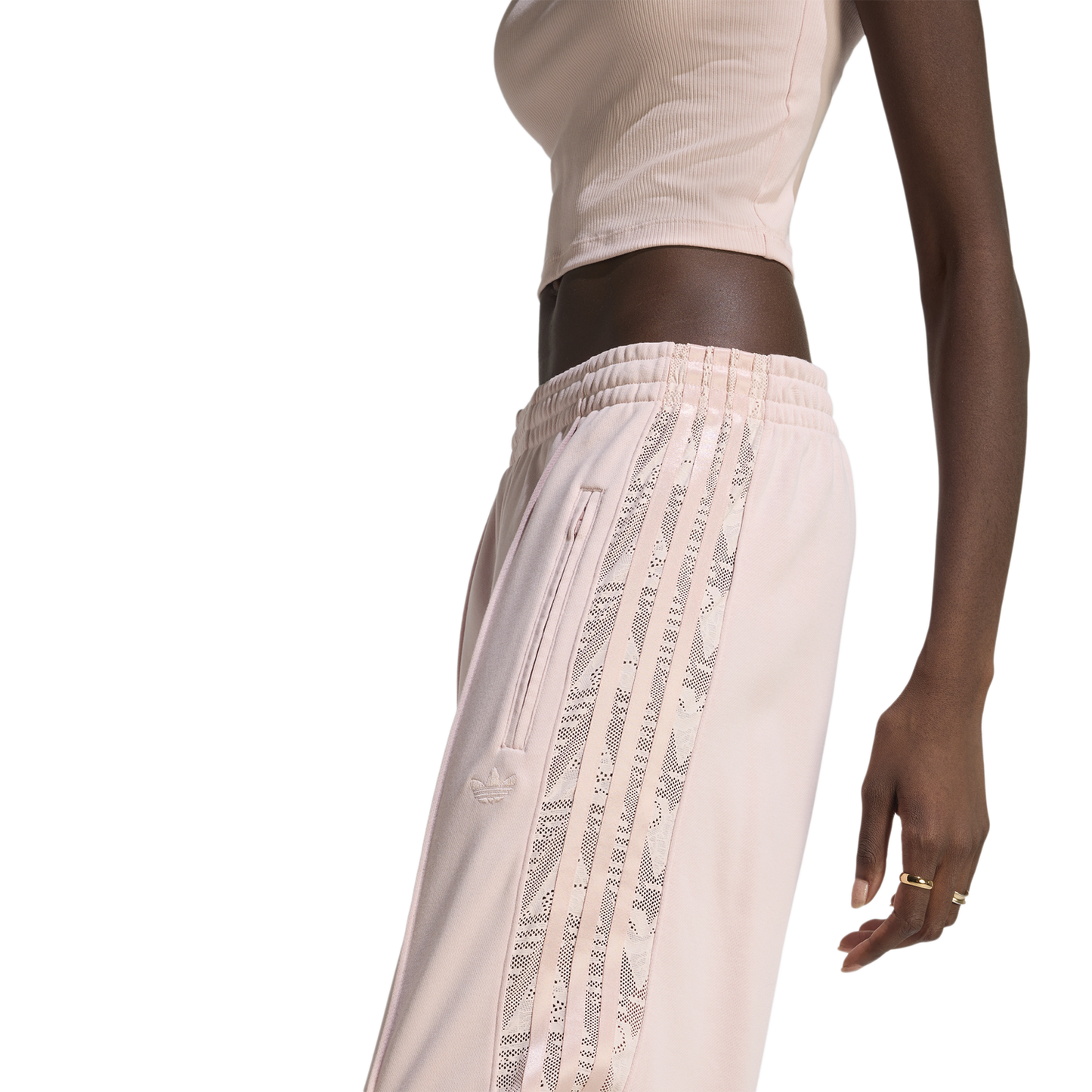 adidas Firebird Lace Track Pants - Women's - Sandy Pink/Brown