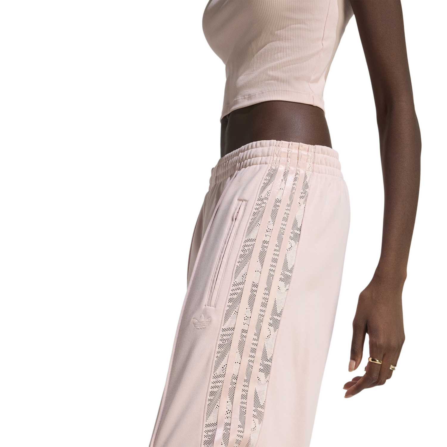 adidas Firebird Lace Track Pants - Women's - Sandy Pink/Brown