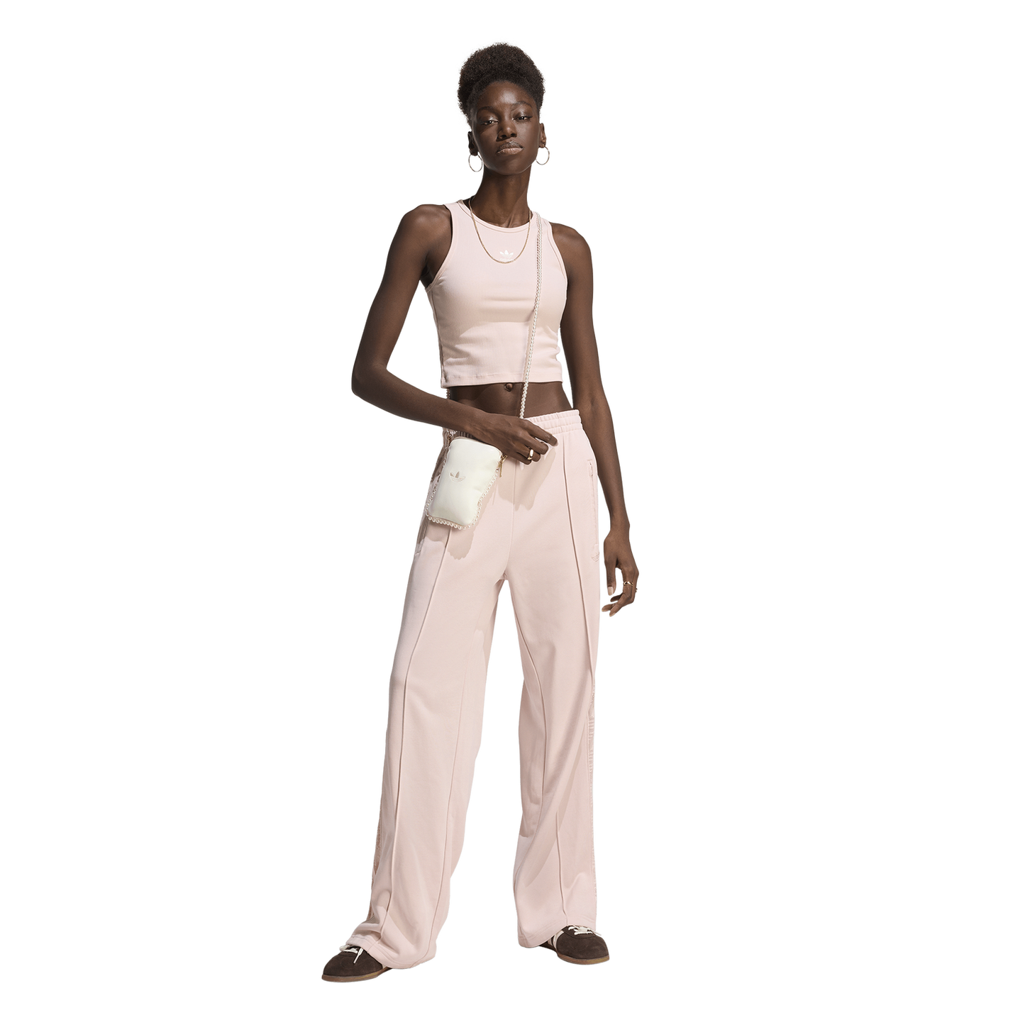 adidas Firebird Lace Track Pants - Women's - Sandy Pink/Brown