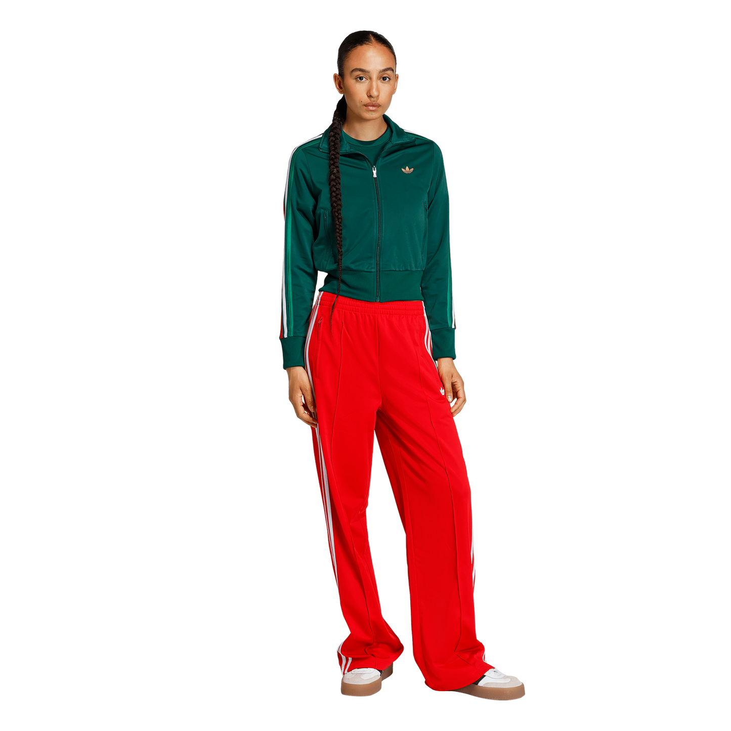adidas Originals Firebird Classic Track Top - Women's - Bold Green/Team Dark Green/White