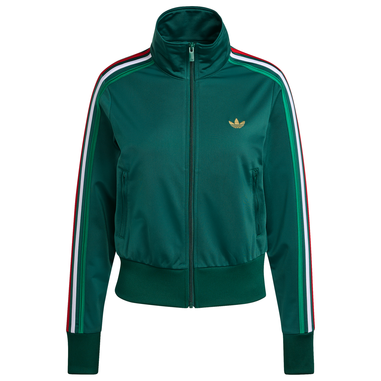 adidas Originals Firebird Classic Track Top - Women's - Bold Green/Team Dark Green/White