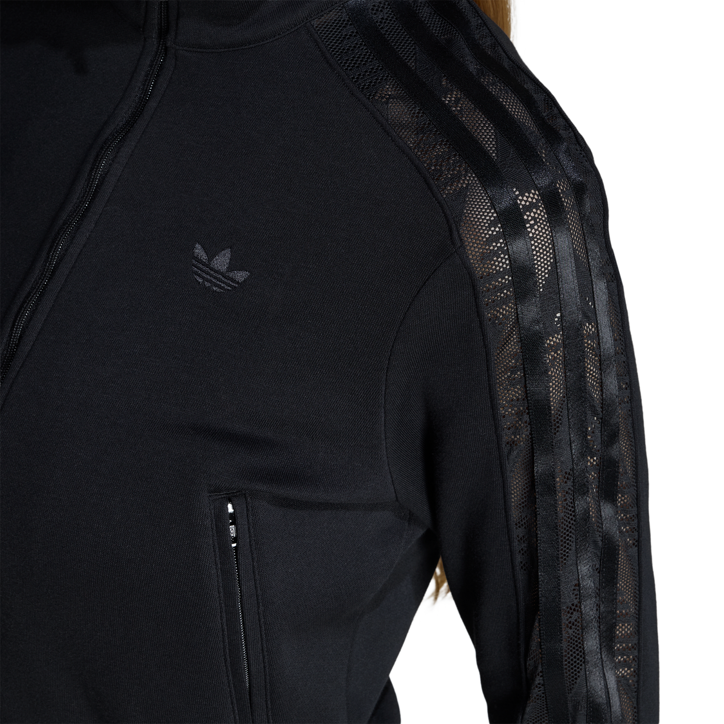 adidas Firebird Lace Track Top - Women's - Black/Black