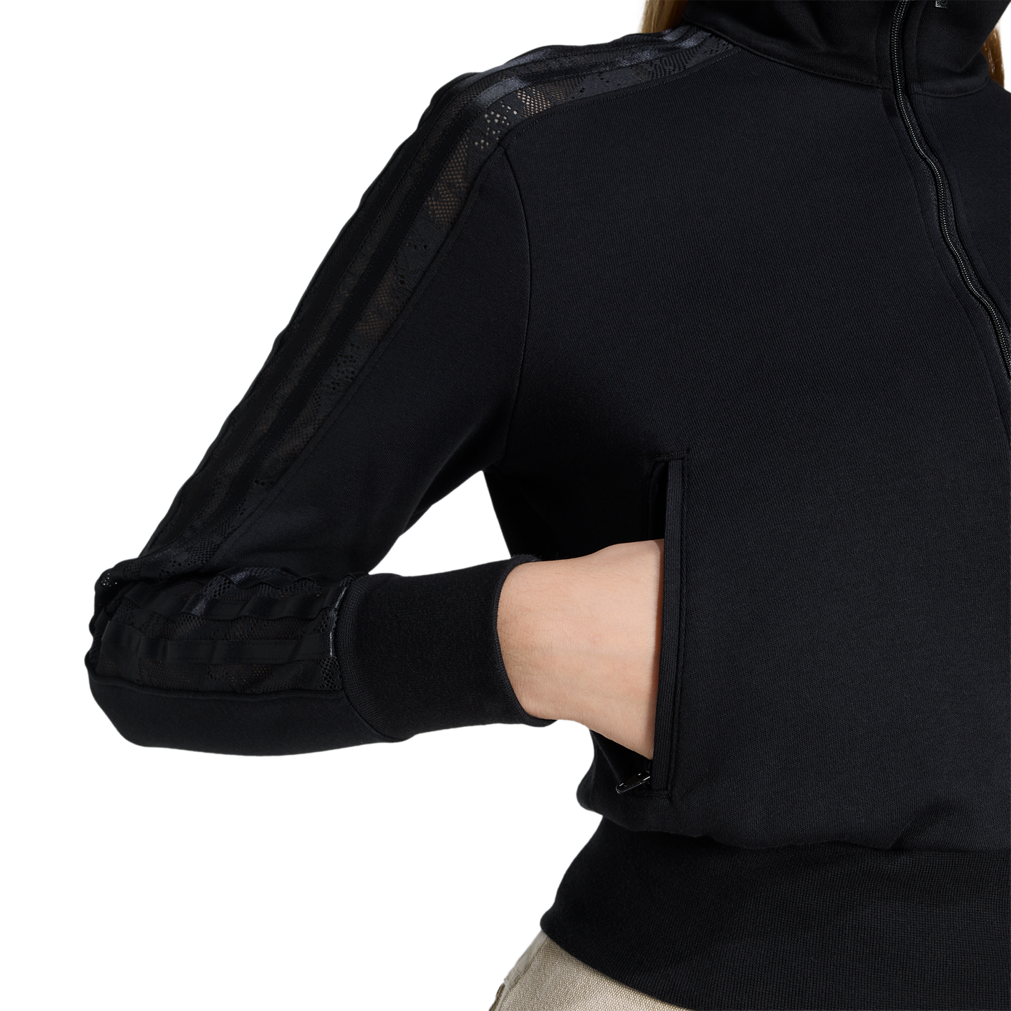 adidas Firebird Lace Track Top - Women's - Black/Black