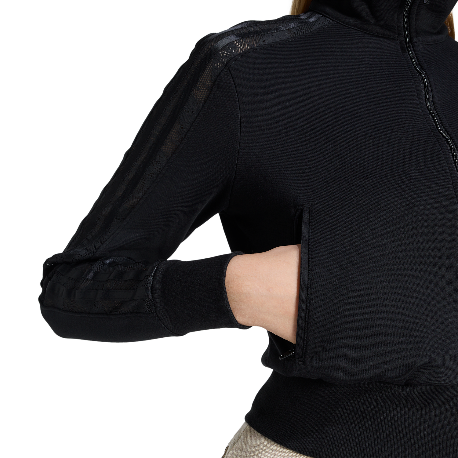 adidas Firebird Lace Track Top - Women's - Black/Black