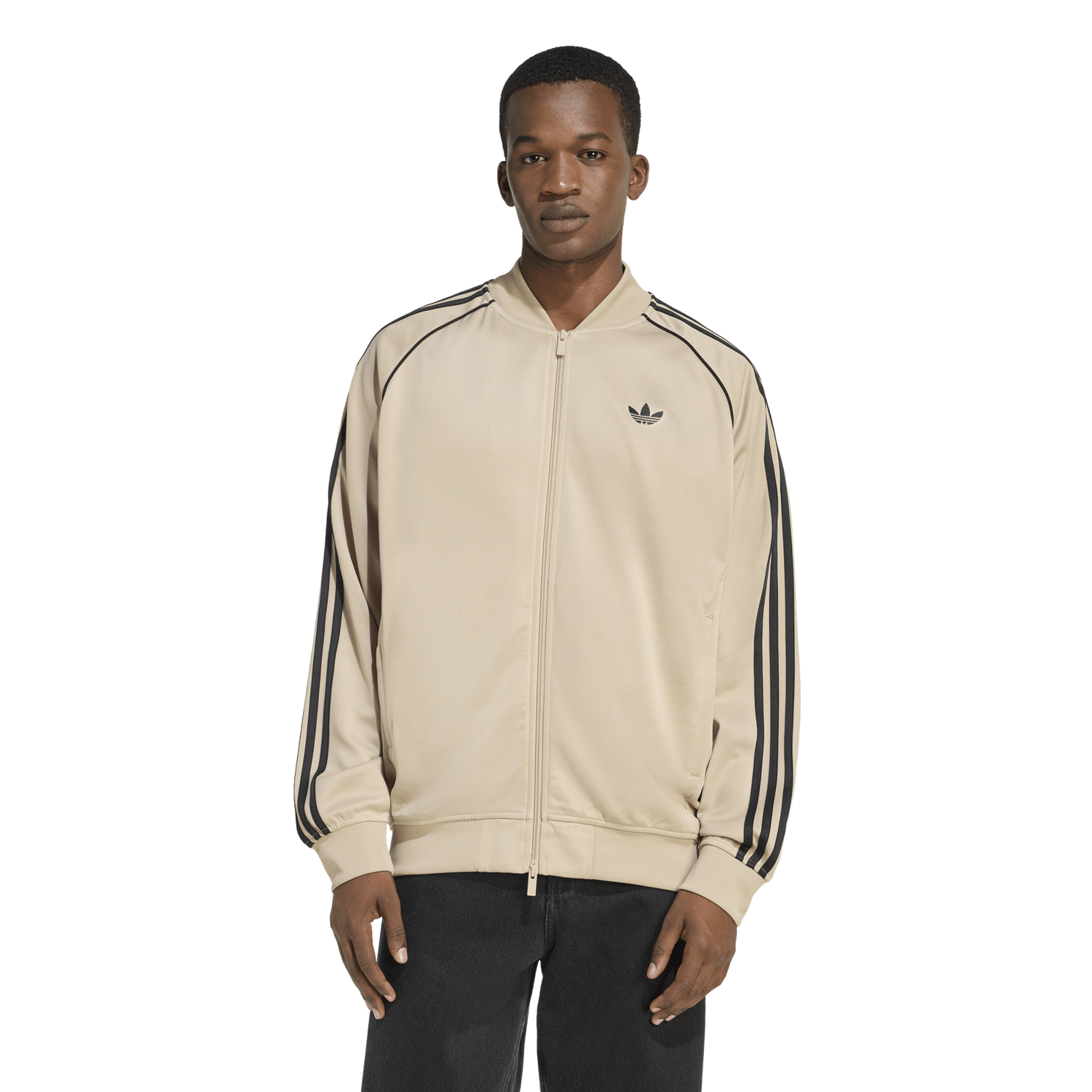 adidas Super Star Loose Track Top - Men's - Black/Tan