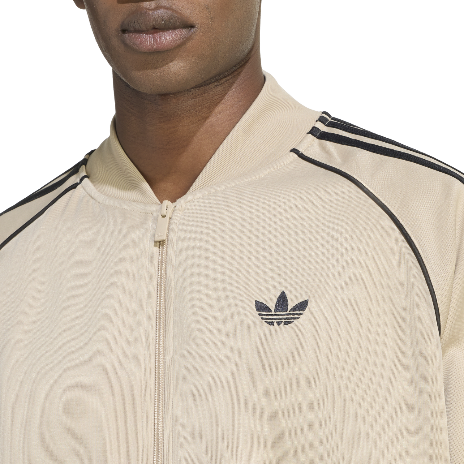 adidas Super Star Loose Track Top - Men's - Black/Tan
