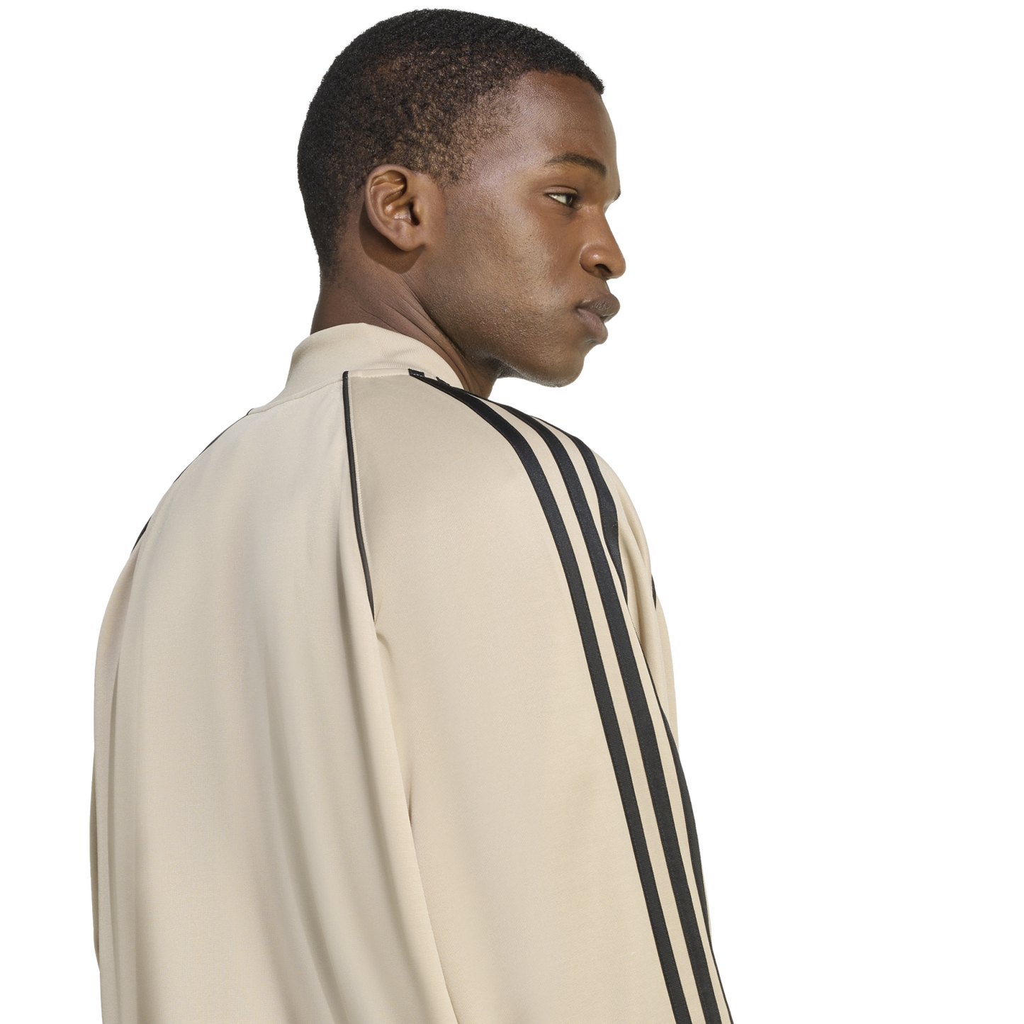 adidas Super Star Loose Track Top - Men's - Black/Tan