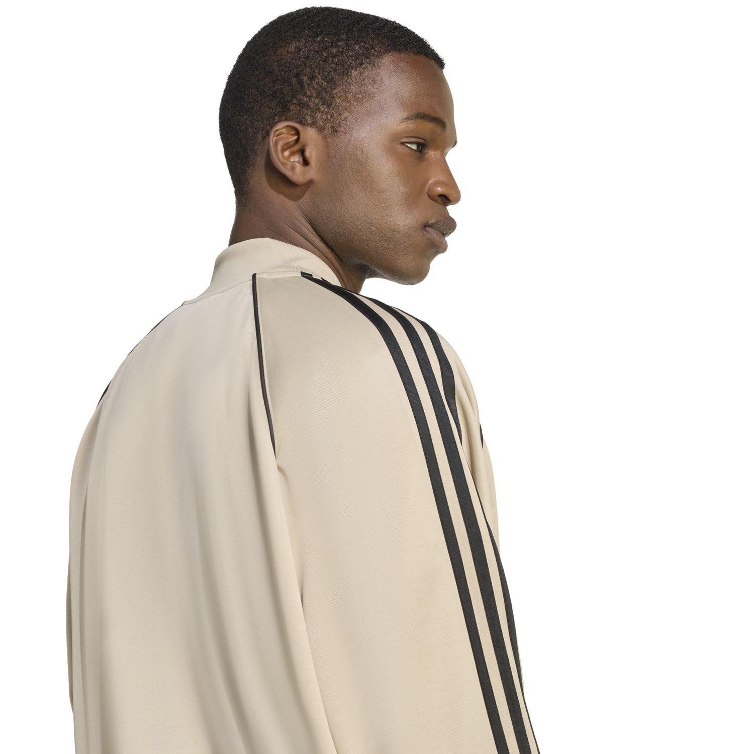 adidas Super Star Loose Track Top - Men's - Black/Tan