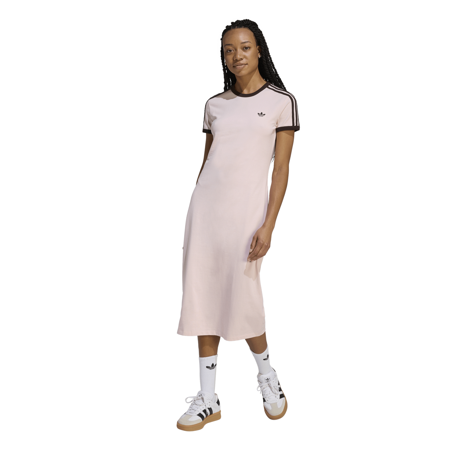 adidas 3S Dress - Women's - Sandy Pink/Aurora Coffee