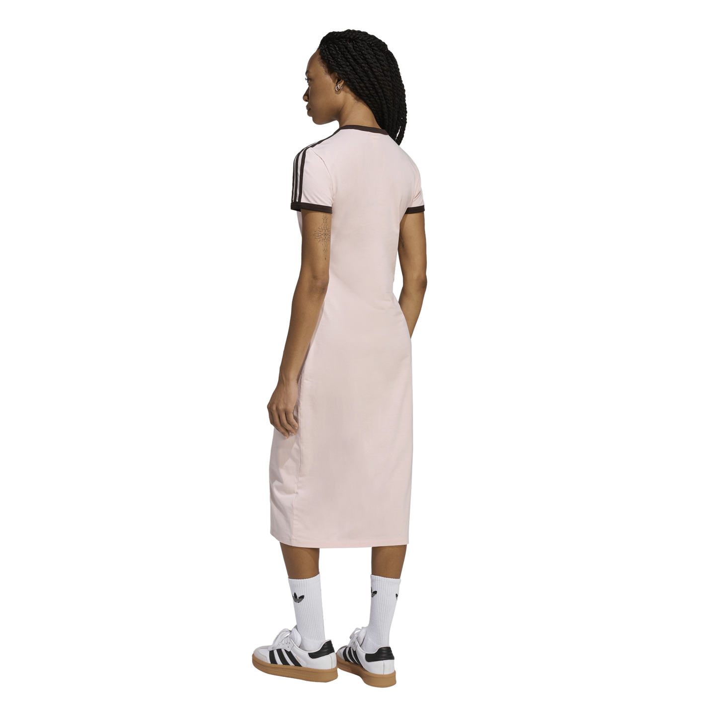 adidas 3S Dress - Women's - Sandy Pink/Aurora Coffee