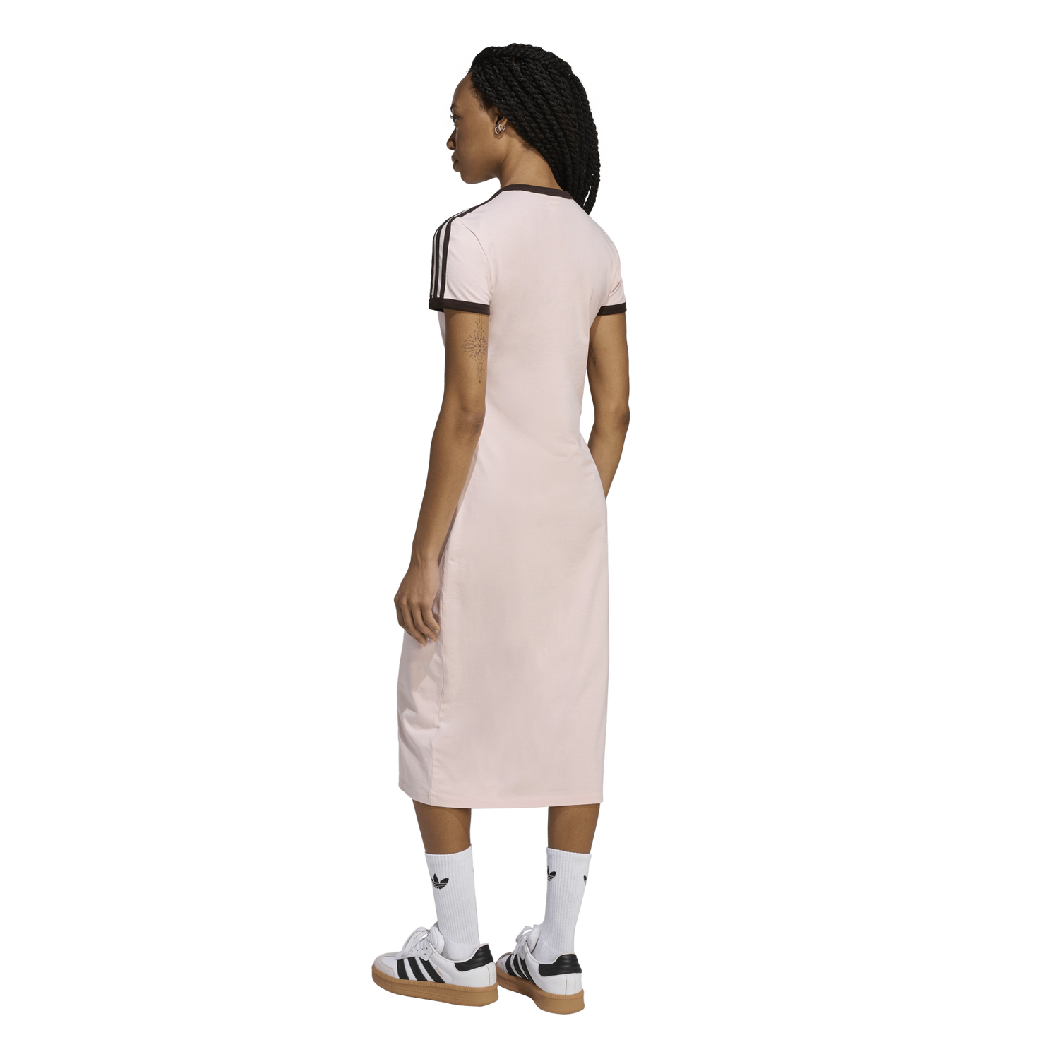 adidas 3S Dress - Women's - Sandy Pink/Aurora Coffee