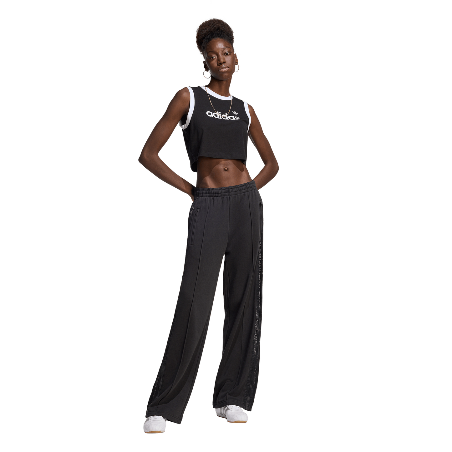 adidas Firebird Lace Track Pants - Women's - Black/Black