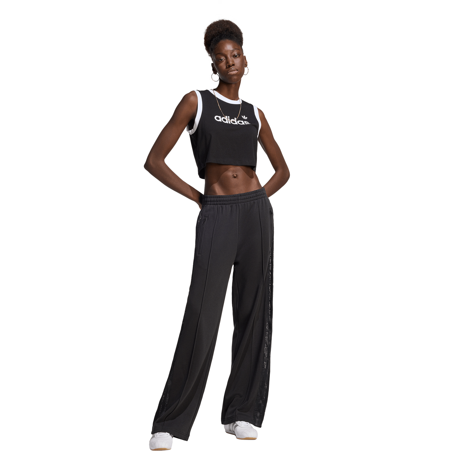 adidas Firebird Lace Track Pants - Women's - Black/Black