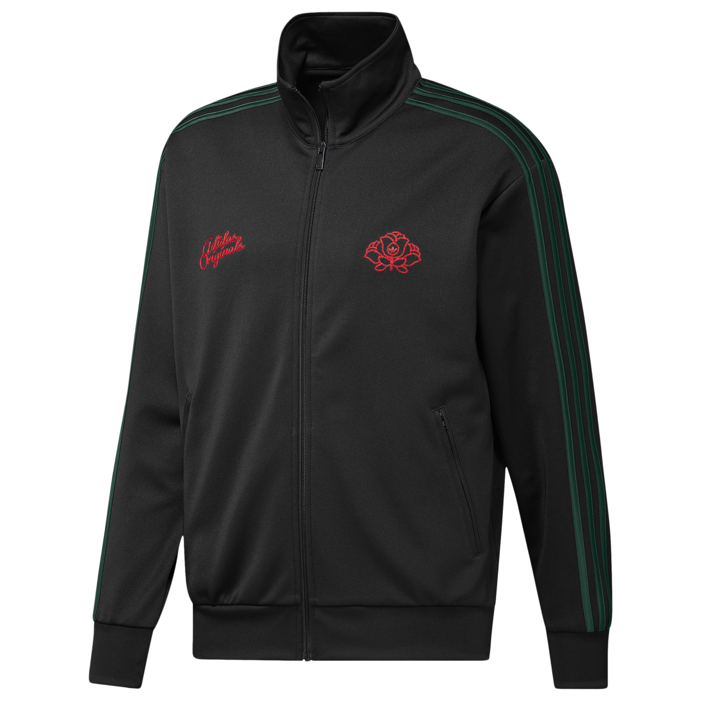 adidas Originals Roses Firebird Track Top - Men's - Black/Green