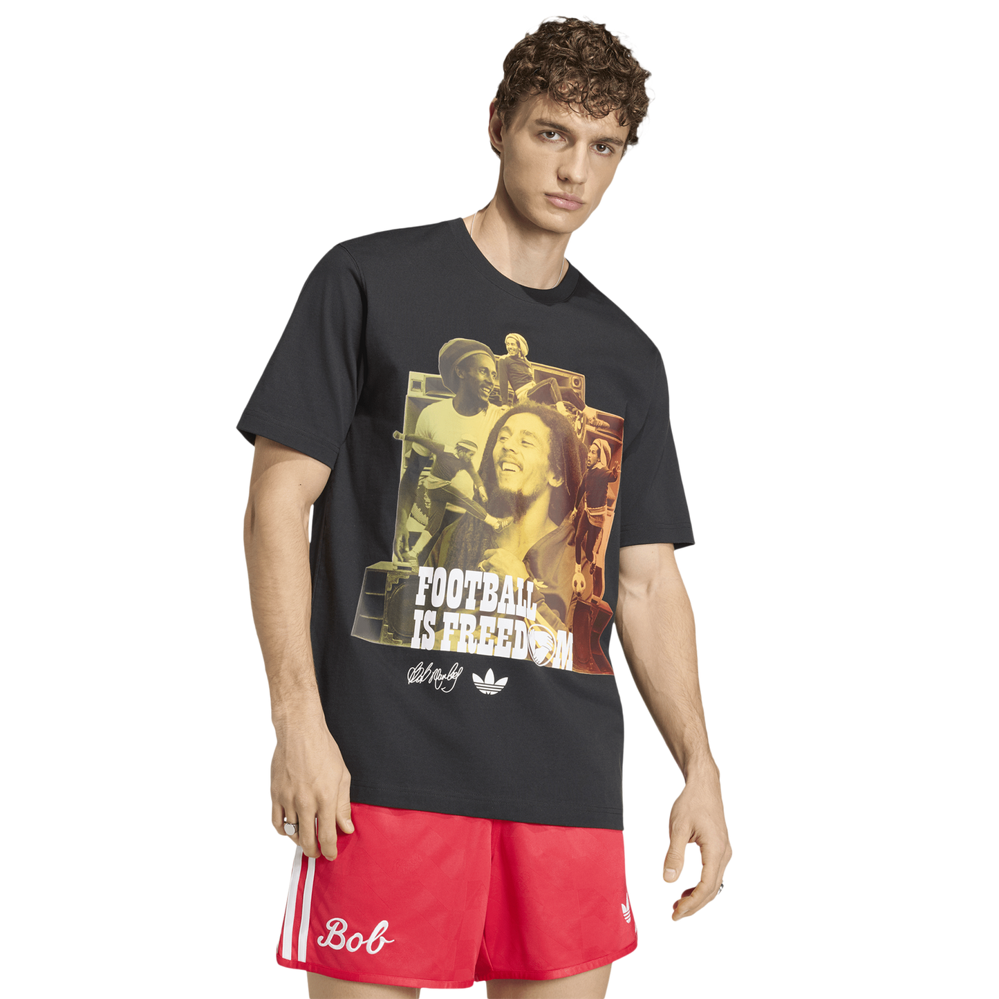 adidas Jamaica Bob OG 1 T-Shirt - Men's - Black