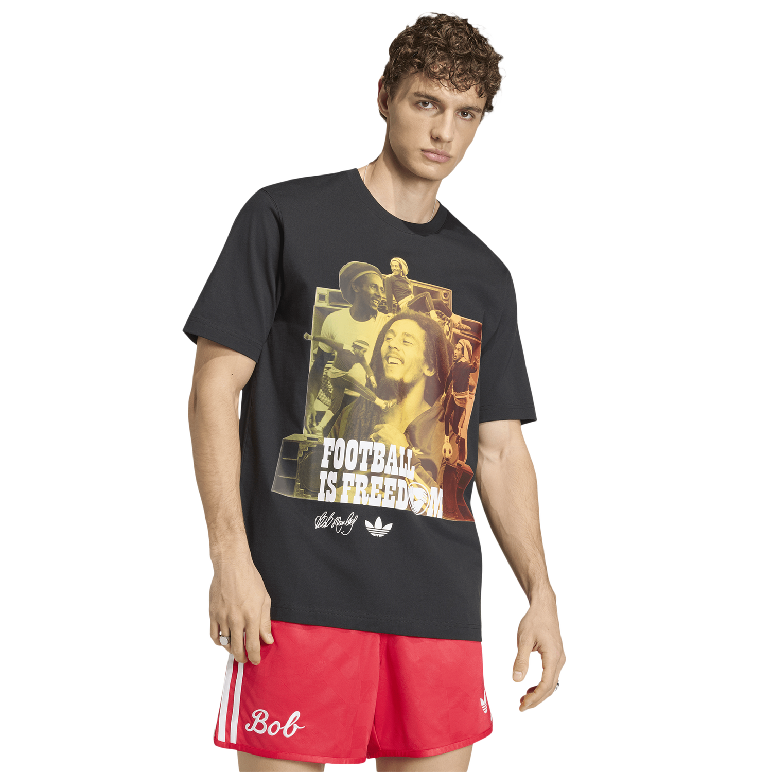 adidas Jamaica Bob OG 1 T-Shirt - Men's - Black