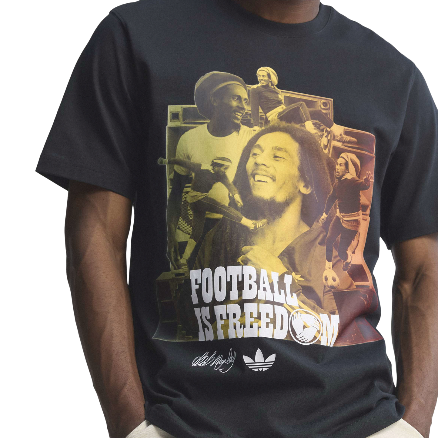 adidas Jamaica Bob OG 1 T-Shirt - Men's - Black
