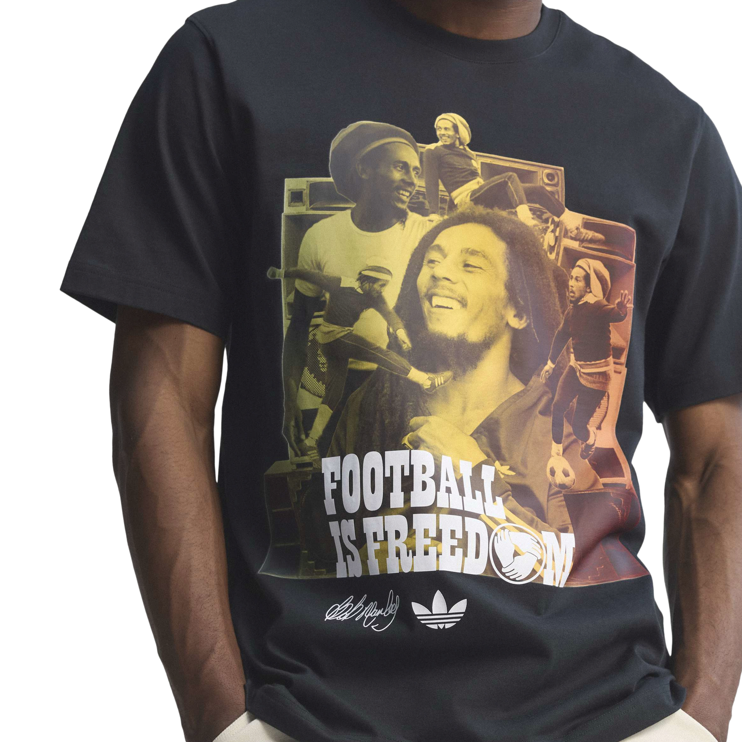 adidas Jamaica Bob OG 1 T-Shirt - Men's - Black
