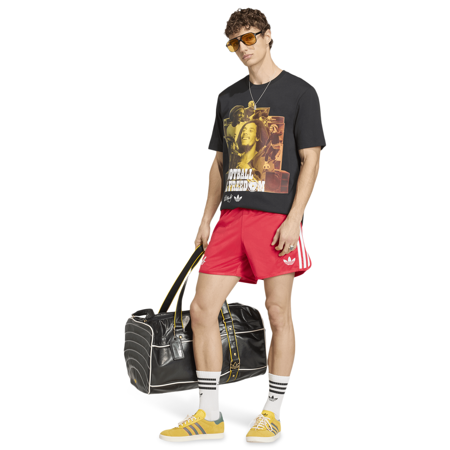 adidas Jamaica Bob OG 1 T-Shirt - Men's - Black