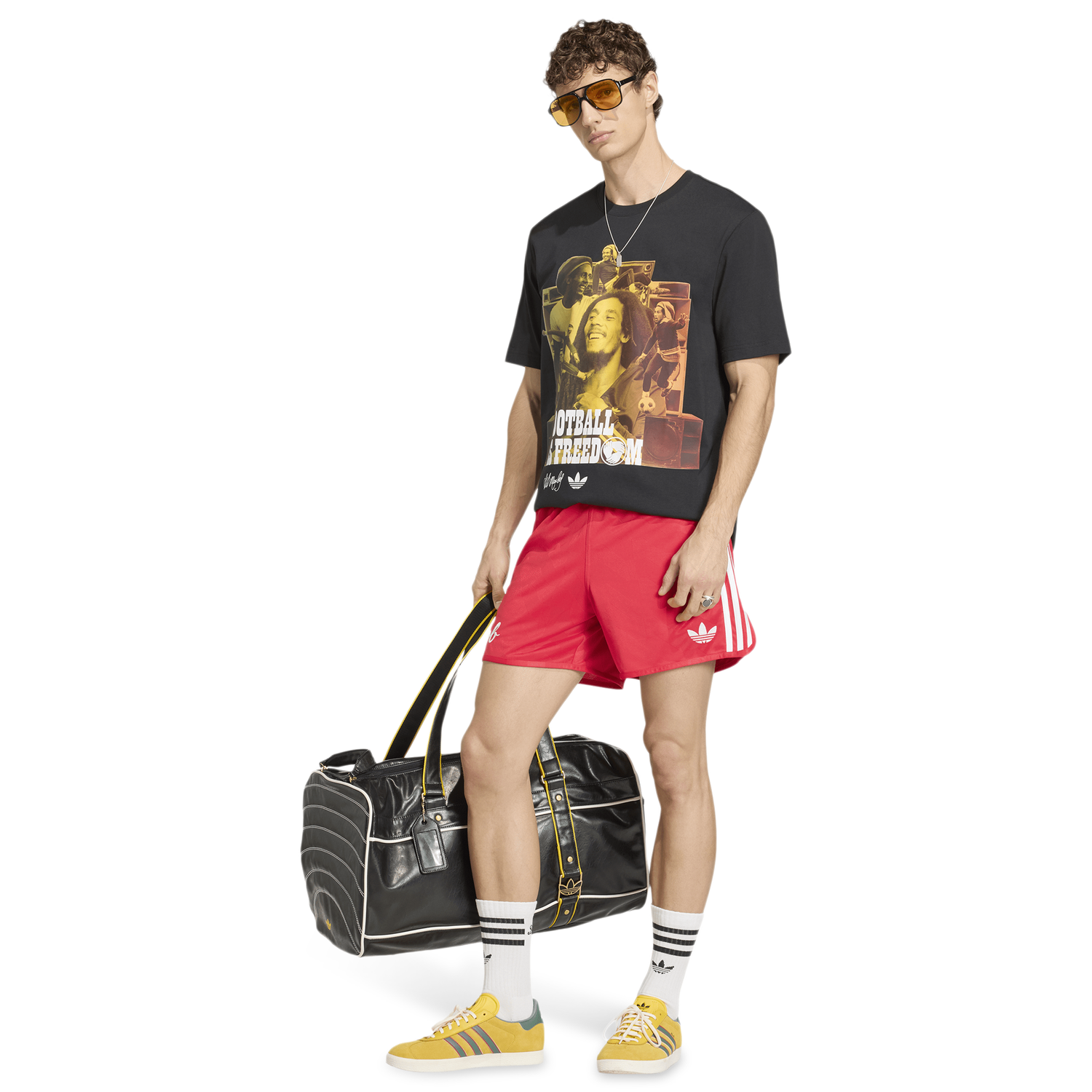 adidas Jamaica Bob OG 1 T-Shirt - Men's - Black