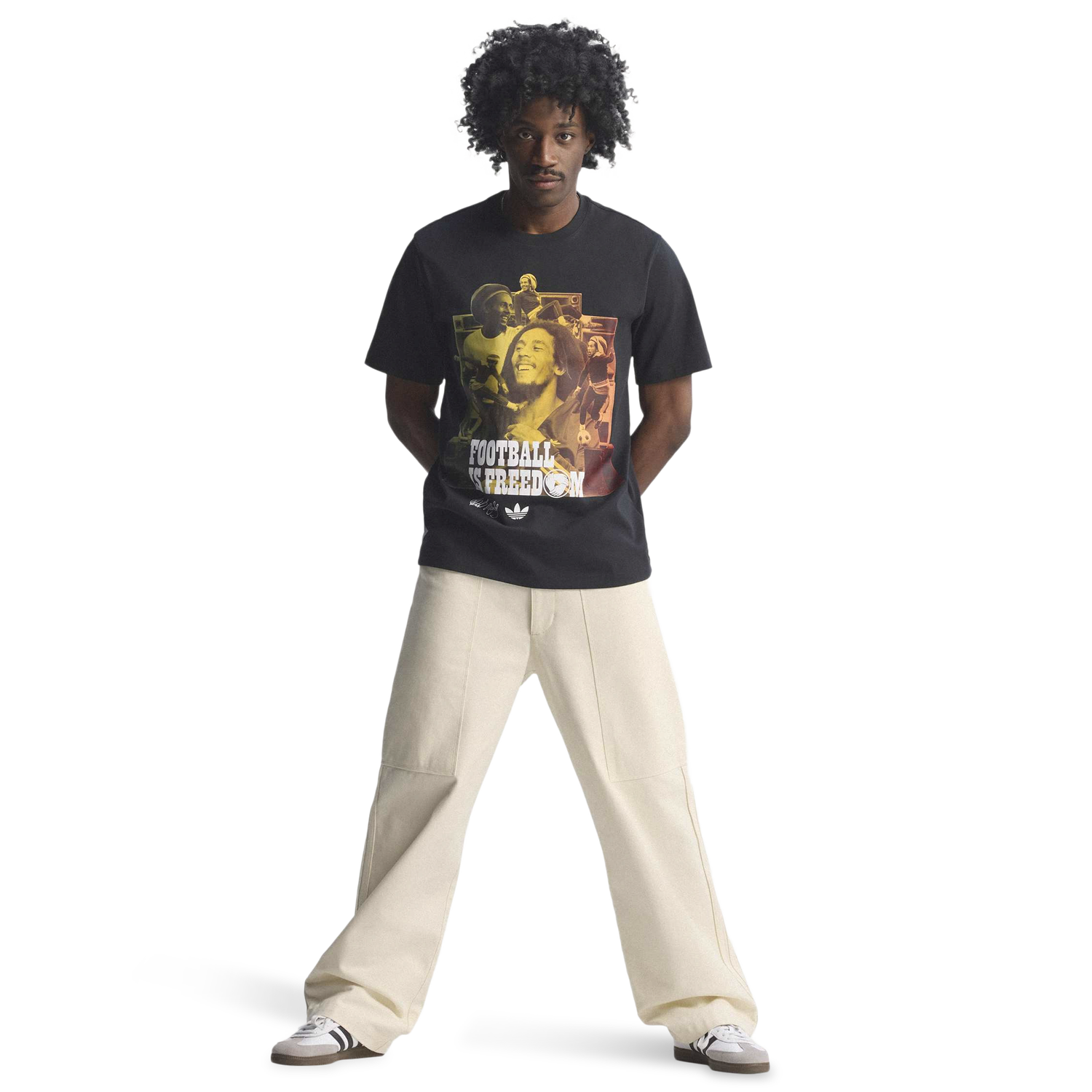 adidas Jamaica Bob OG 1 T-Shirt - Men's - Black