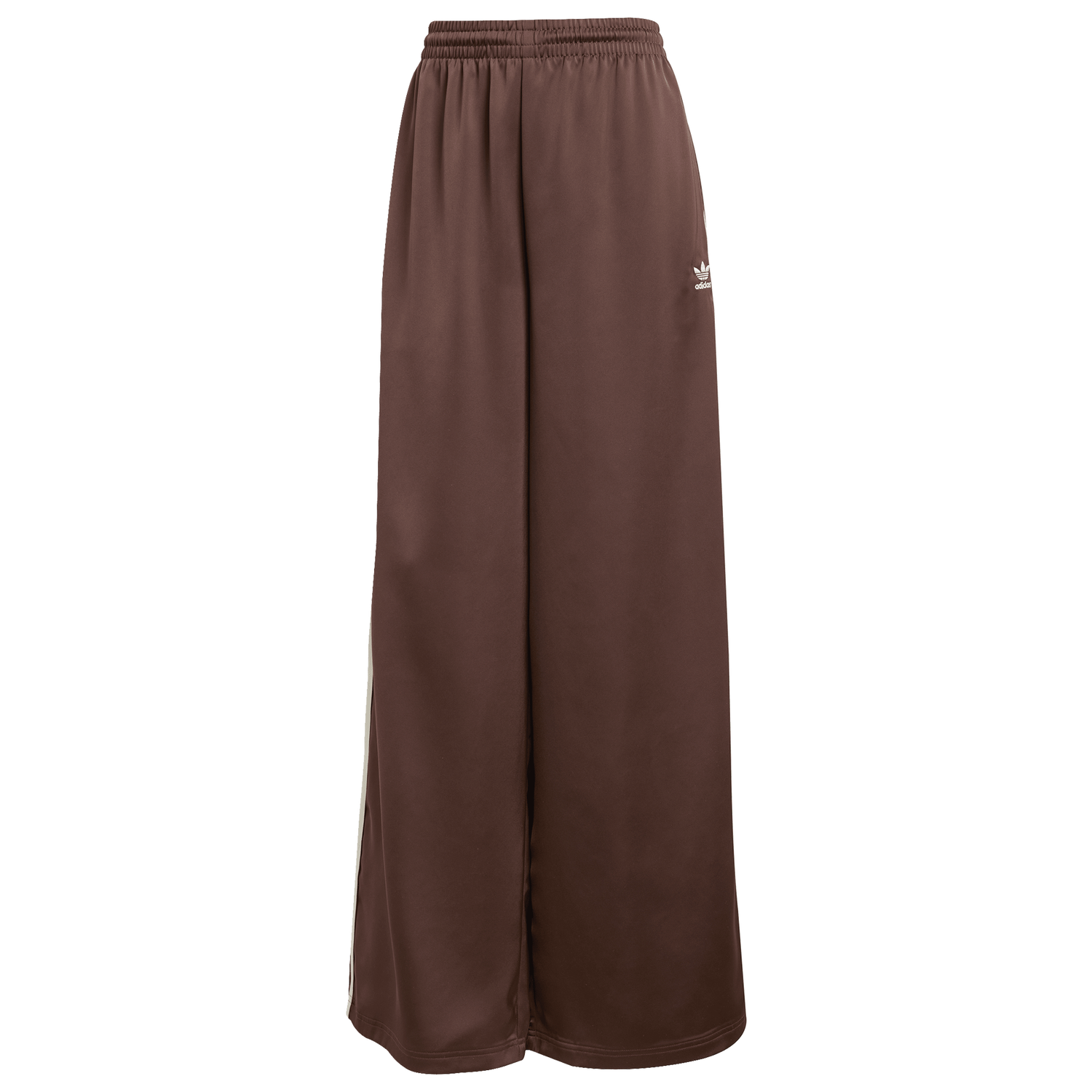 adidas Originals adicolor Satin Wide Leg Track Pants - Women's - Cream White/Auburn