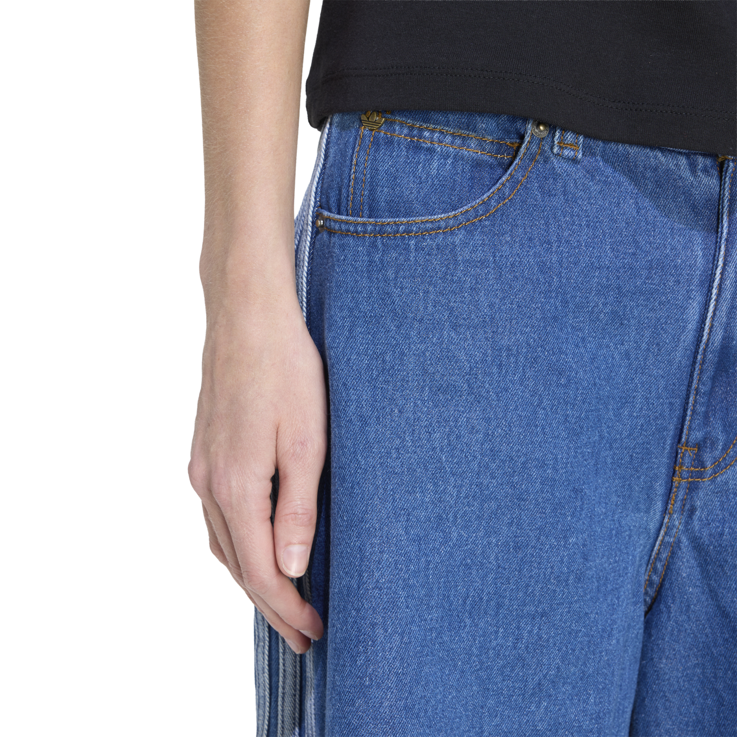 adidas Firebird Jort - Women's - Vintage Denim/White
